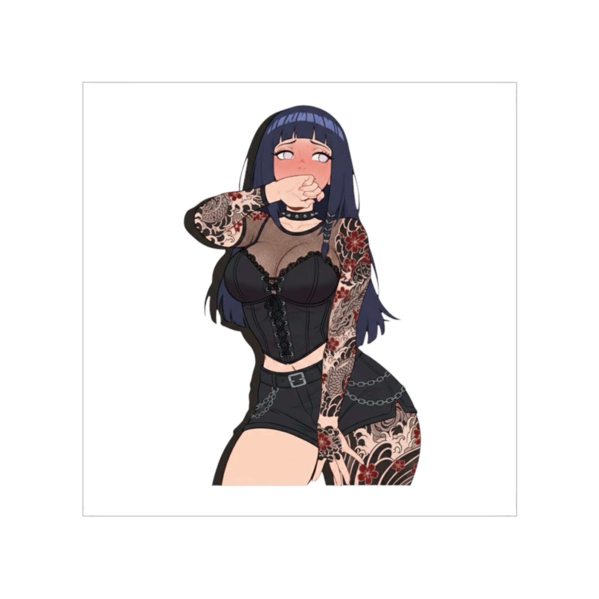 Hyuga Hinata Tactical Tattoo Cansual Waifu Sticker