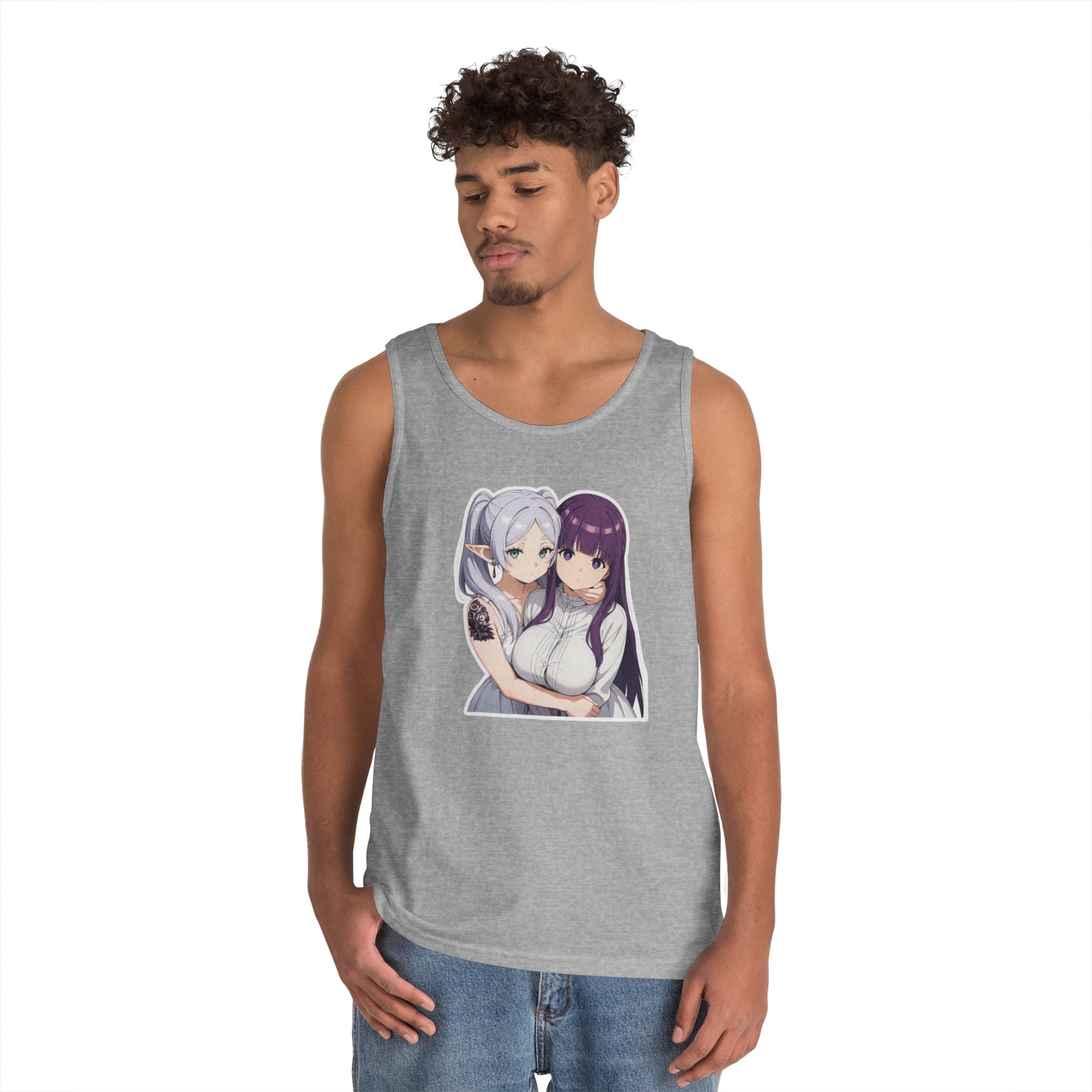 Fern x Frieren Waifu Heavy Cotton Tank Top
