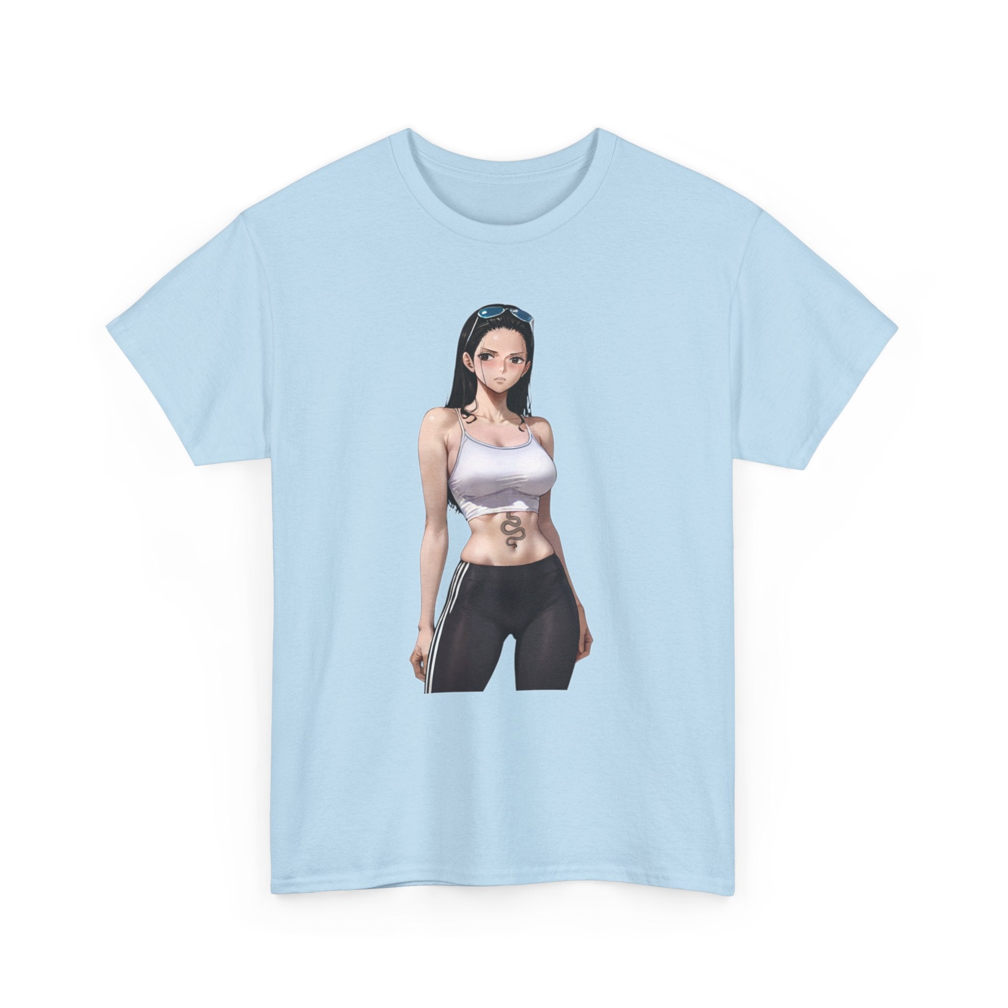 Nico Robin Sporty Snake Tattoo Anime Heavy Cotton Tee