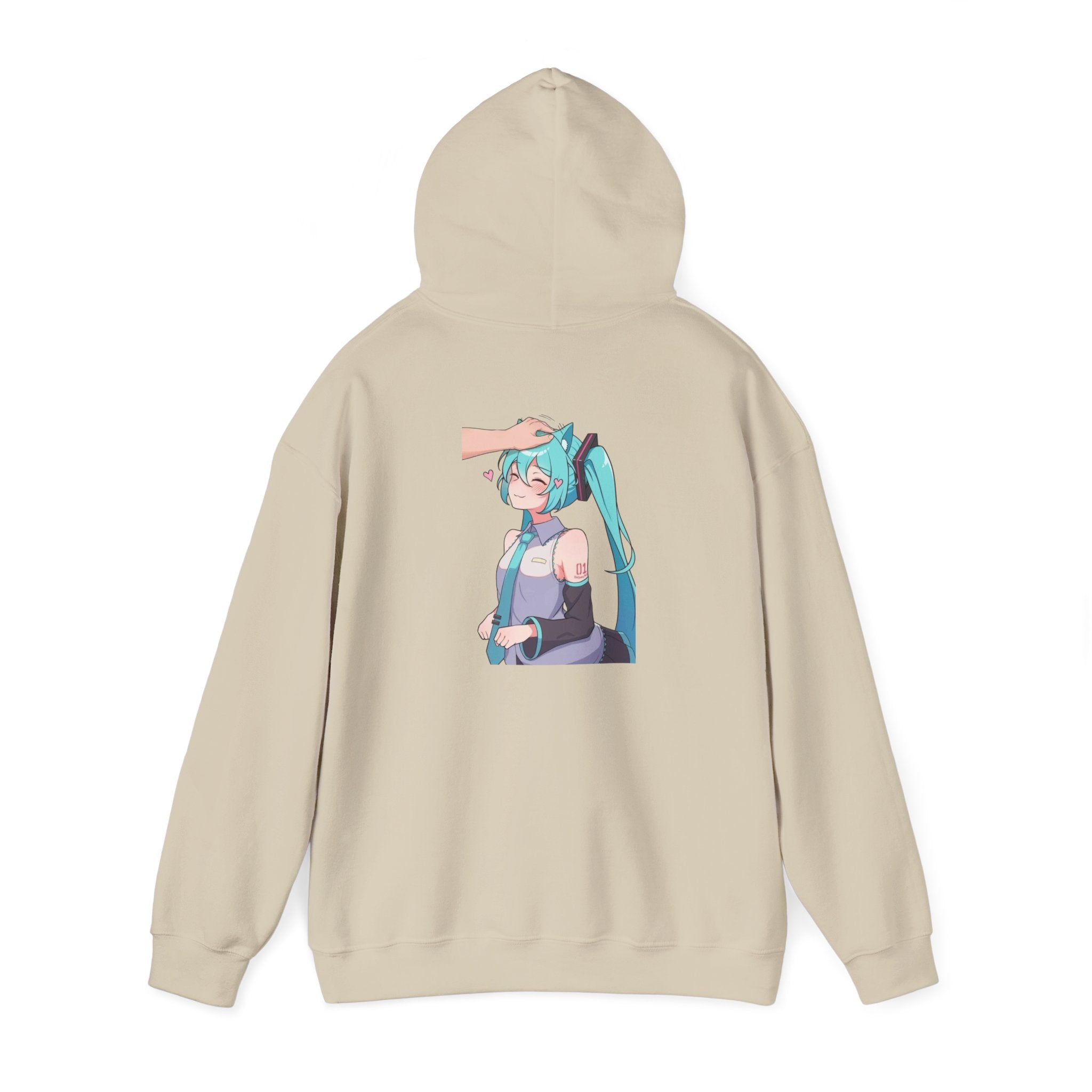 Hatsune Miku Headpat Smiling Catgirl Unisex Heavy Blend™ Hooded Sweatshirt