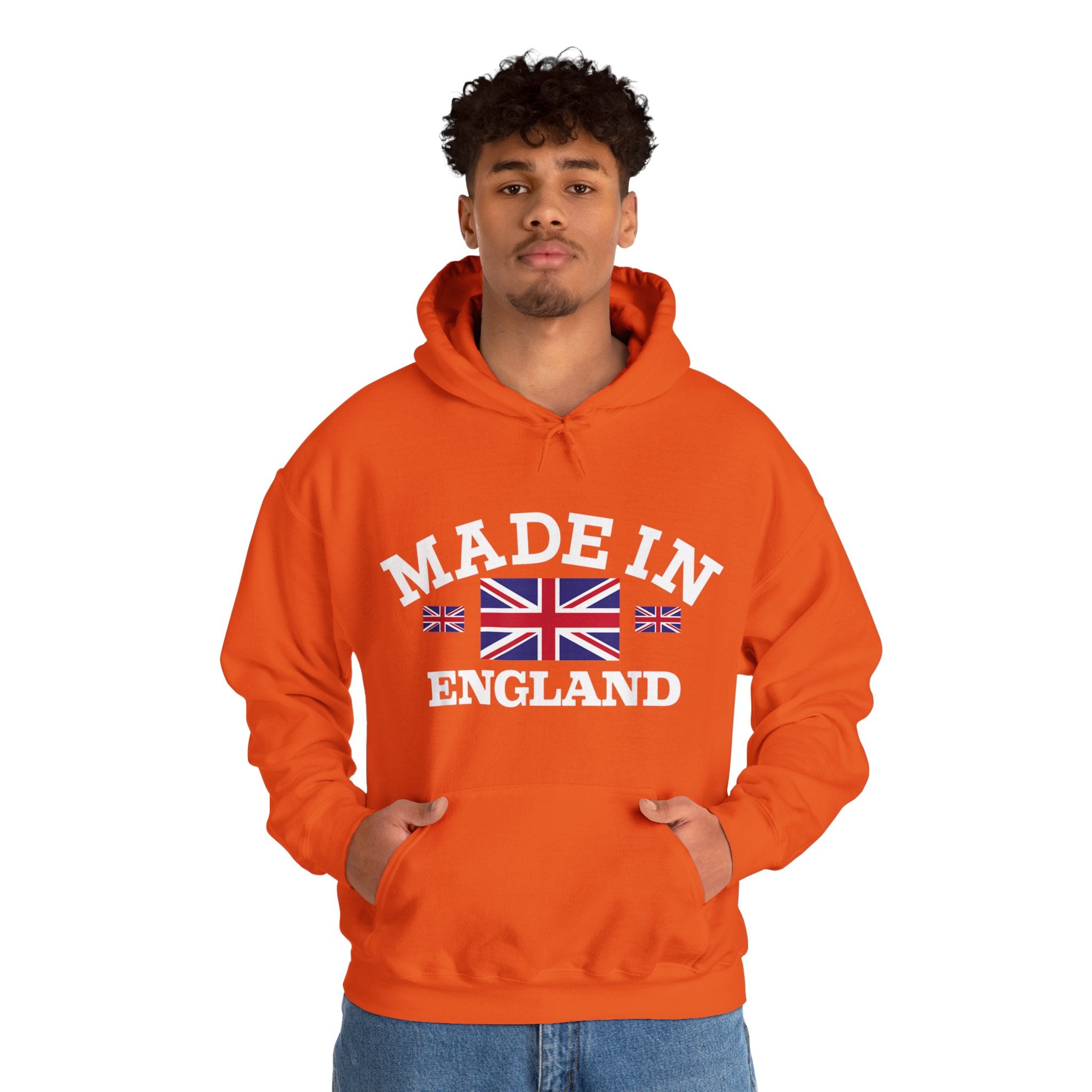 Made in England British Flag Union Jack Unisex Heavy Blend™ Hooded Sweatshirt