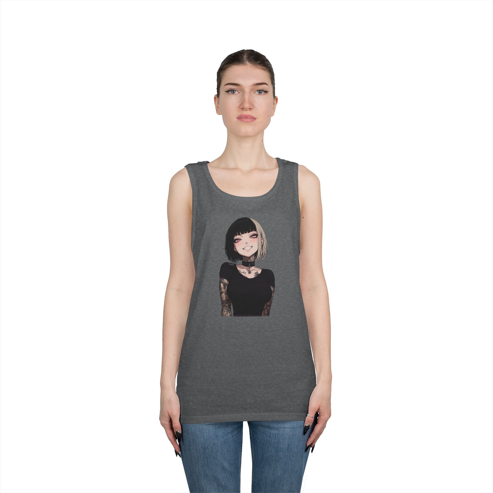 Himiko Toga Gothic Tattooed Style Heavy Cotton Tank Top