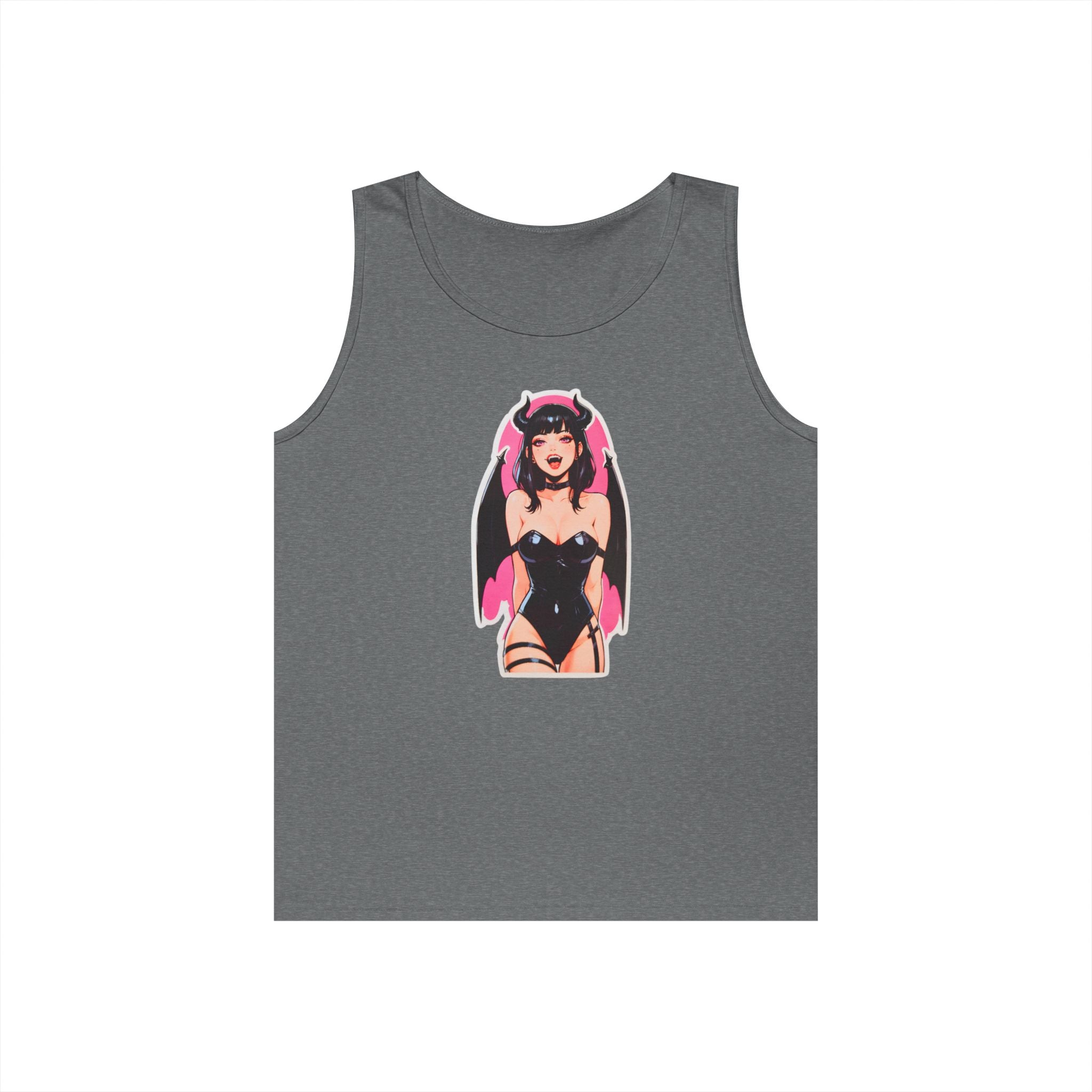 Succubus Ahegao Dark Gothic Heavy Cotton Tank Top