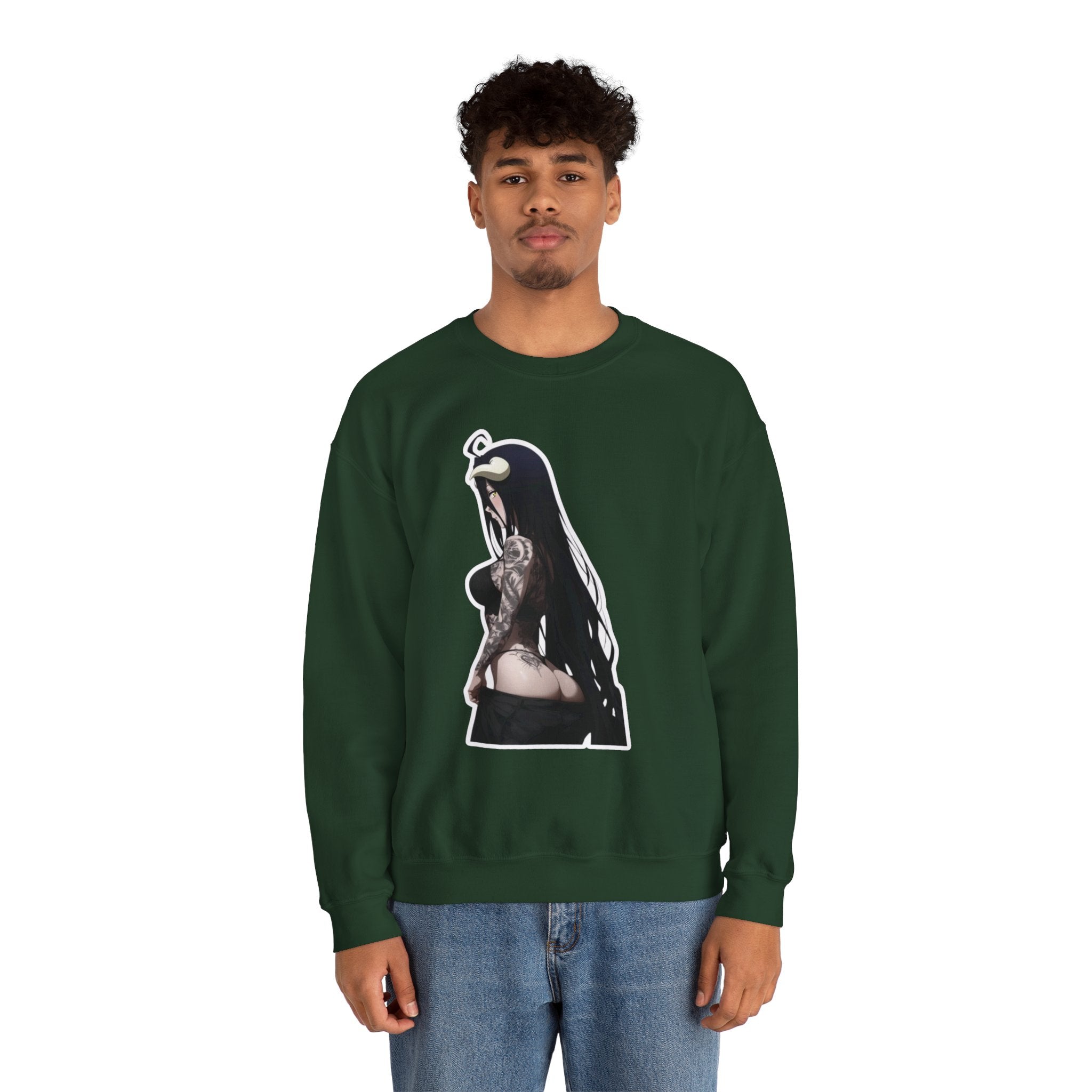 Albedo From Overlord Gothic Tattooed Unisex Heavy Blend™ Crewneck Sweatshirt