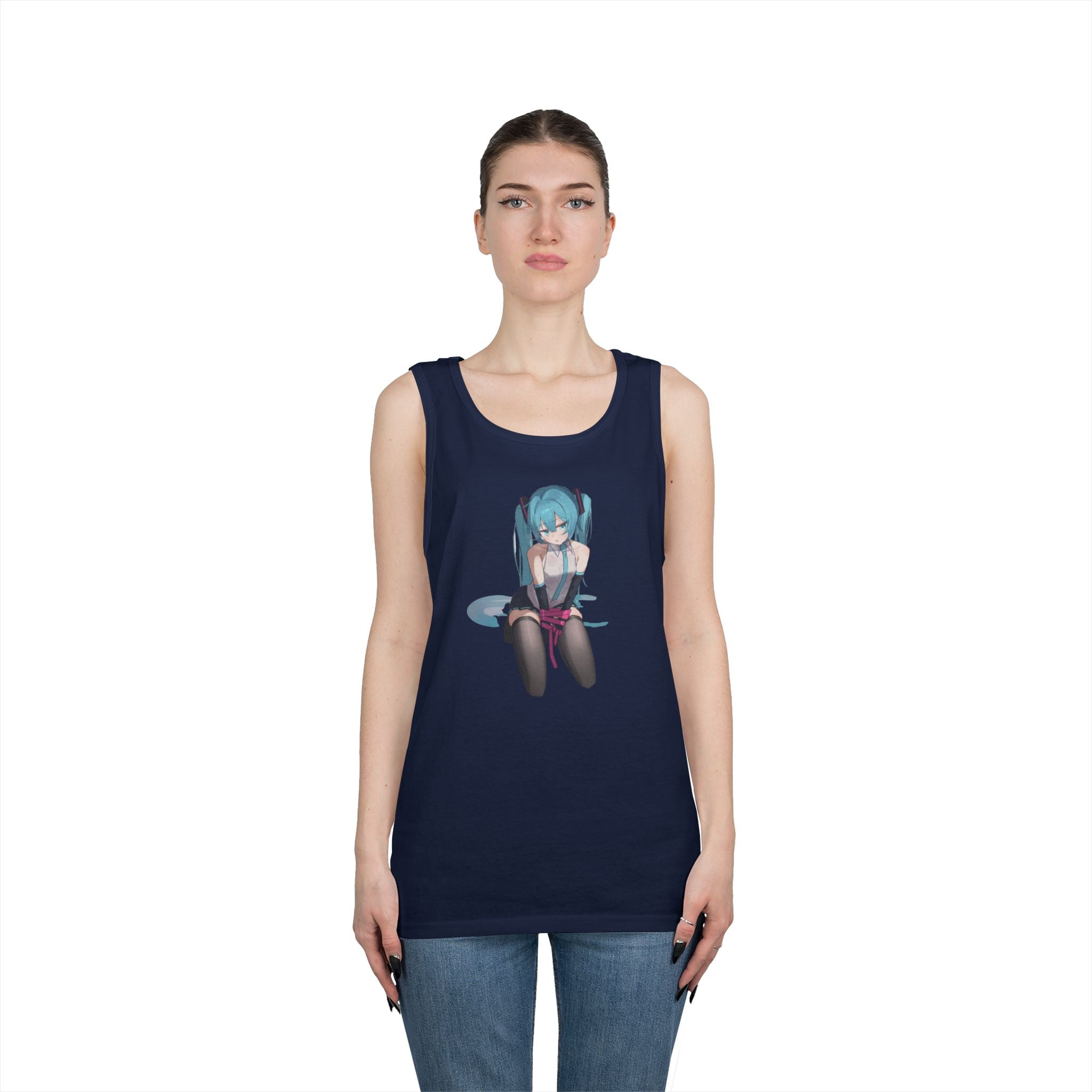 Hatsune Miku Bound Cute Anime Heavy Cotton Tank Top