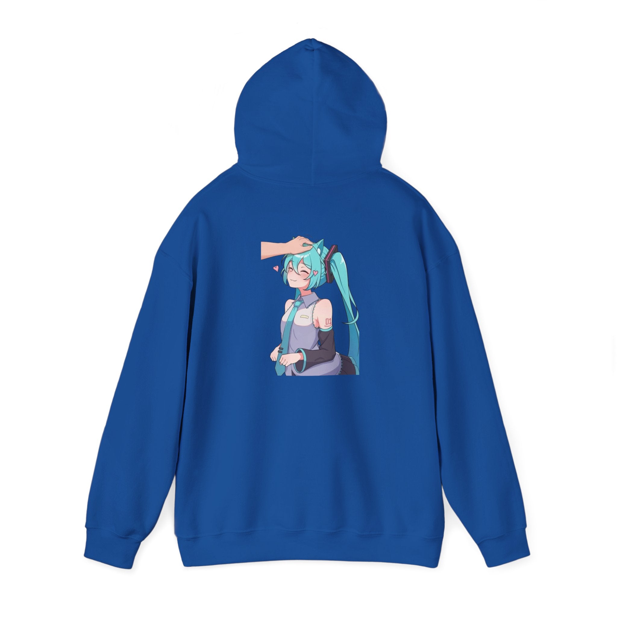 Hatsune Miku Headpat Smiling Catgirl Unisex Heavy Blend™ Hooded Sweatshirt