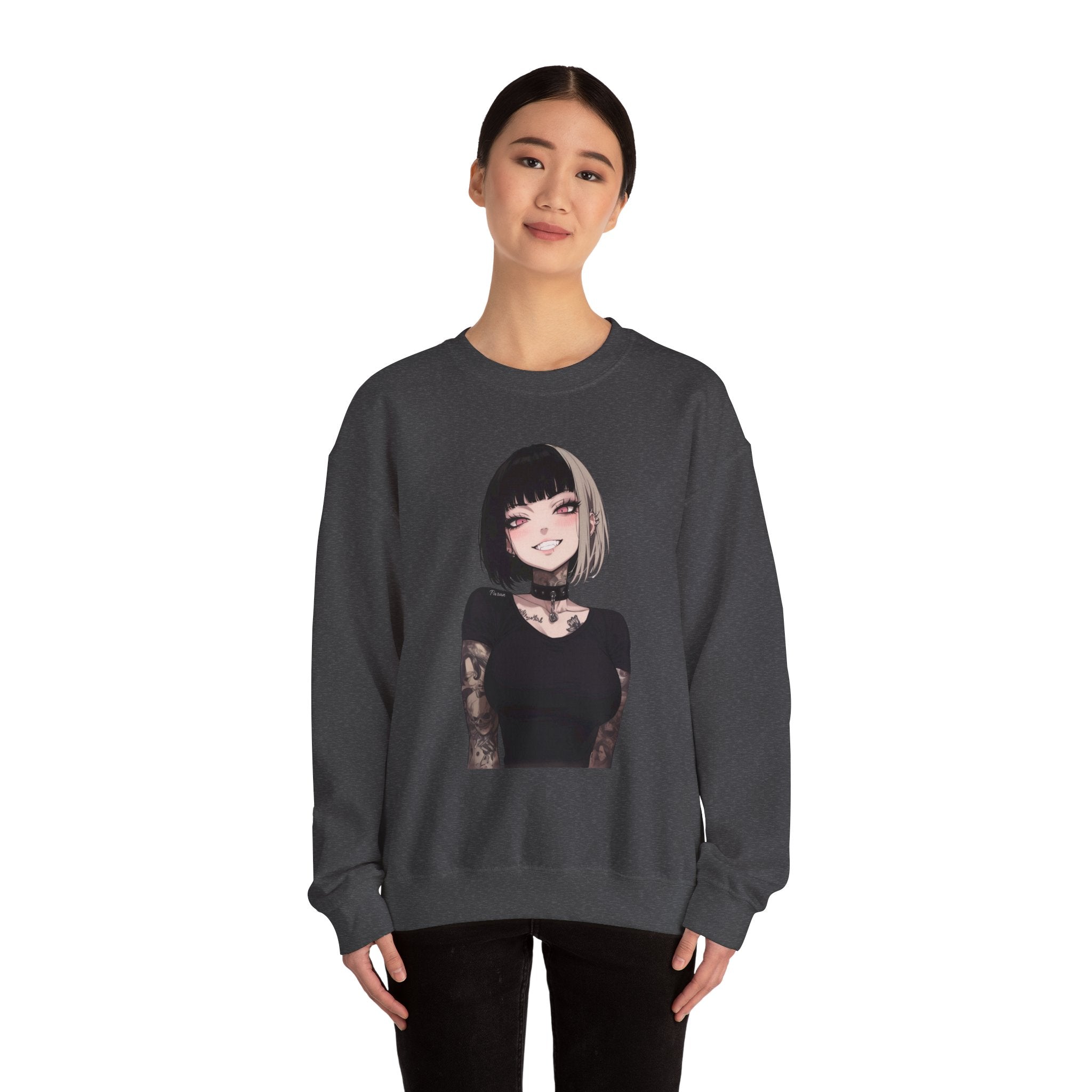 Himiko Toga Gothic Tattooed Style Unisex Heavy Blend™ Crewneck Sweatshirt