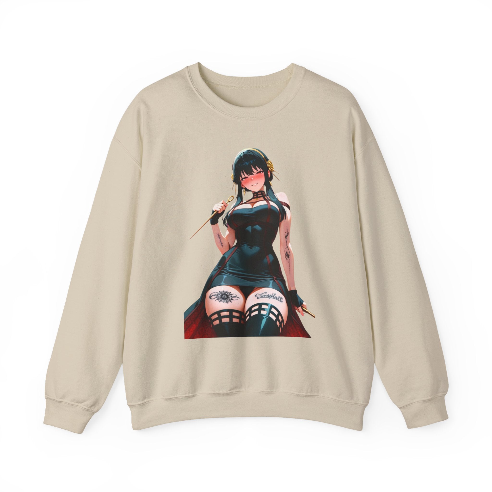 Yor Forger Assassin Gothic Tattooed Unisex Heavy Blend™ Crewneck Sweatshirt