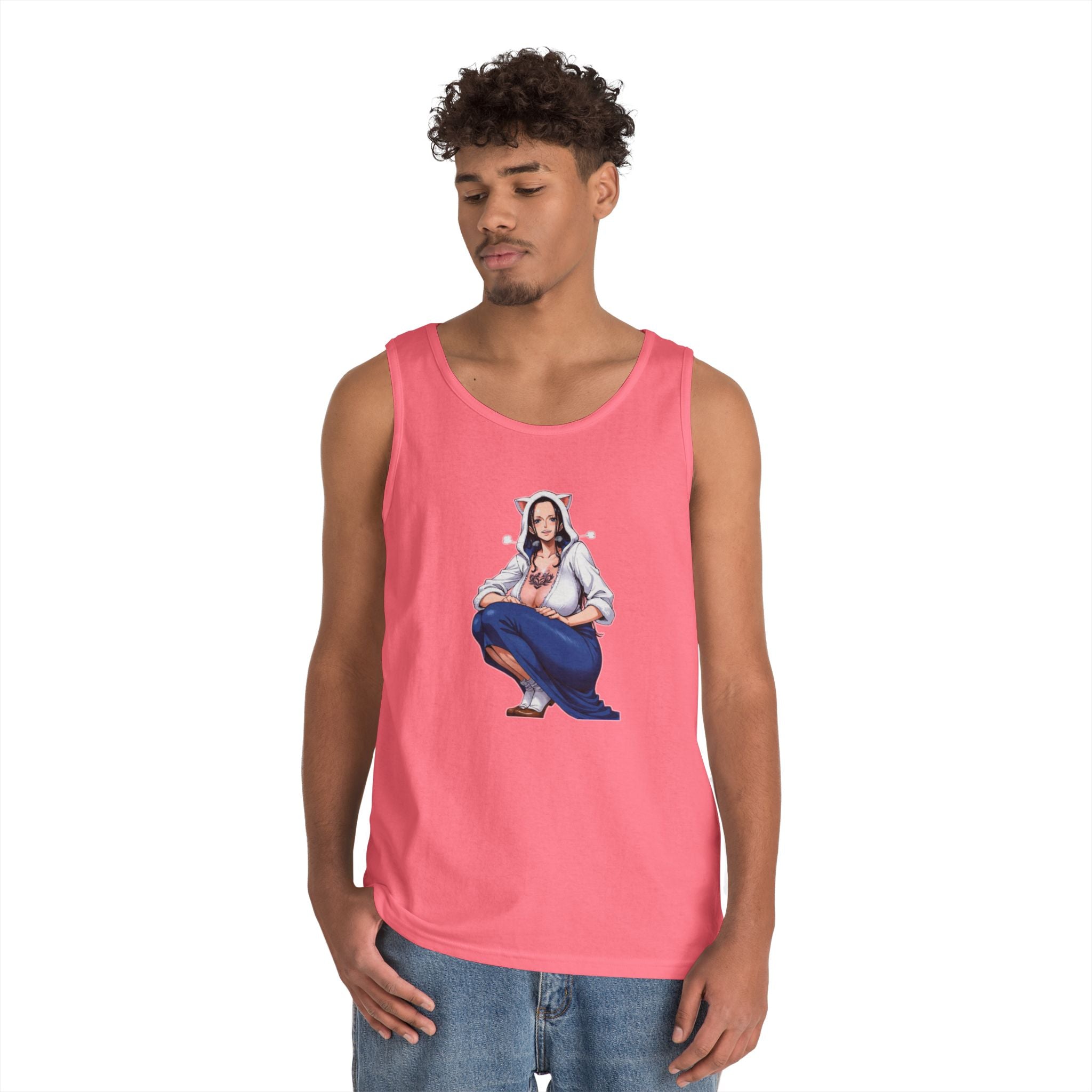 Nico Robin Catgirl Casual Anime Heavy Cotton Tank Top