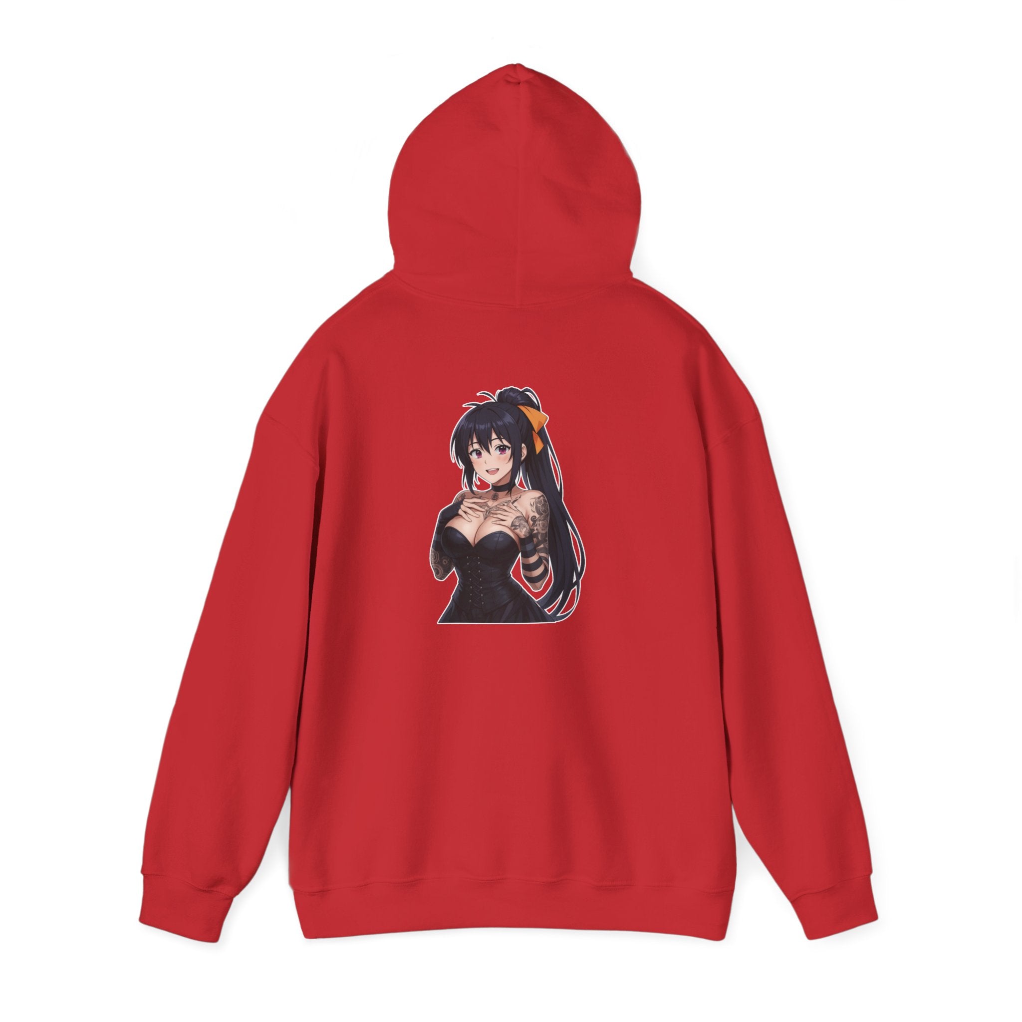 Gothic Style Akeno Himejima Tattoed Waifu Unisex Heavy Blend™ Hooded Sweatshirt