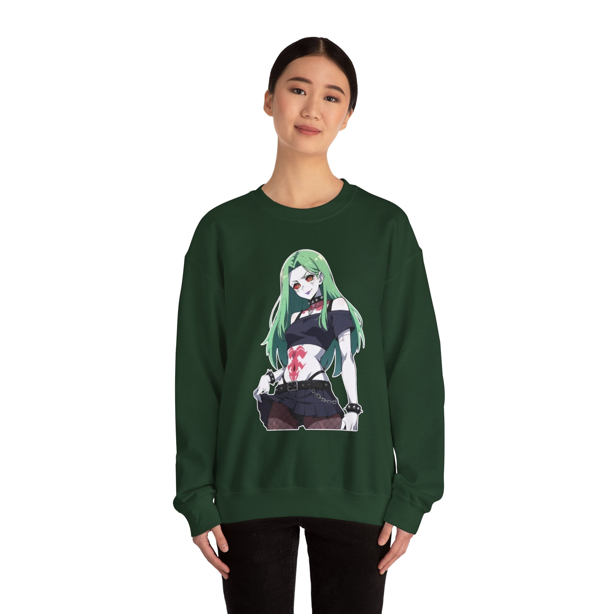 Rebecca Cyberpunk Futuristic Unisex Heavy Blend™ Crewneck Sweatshirt