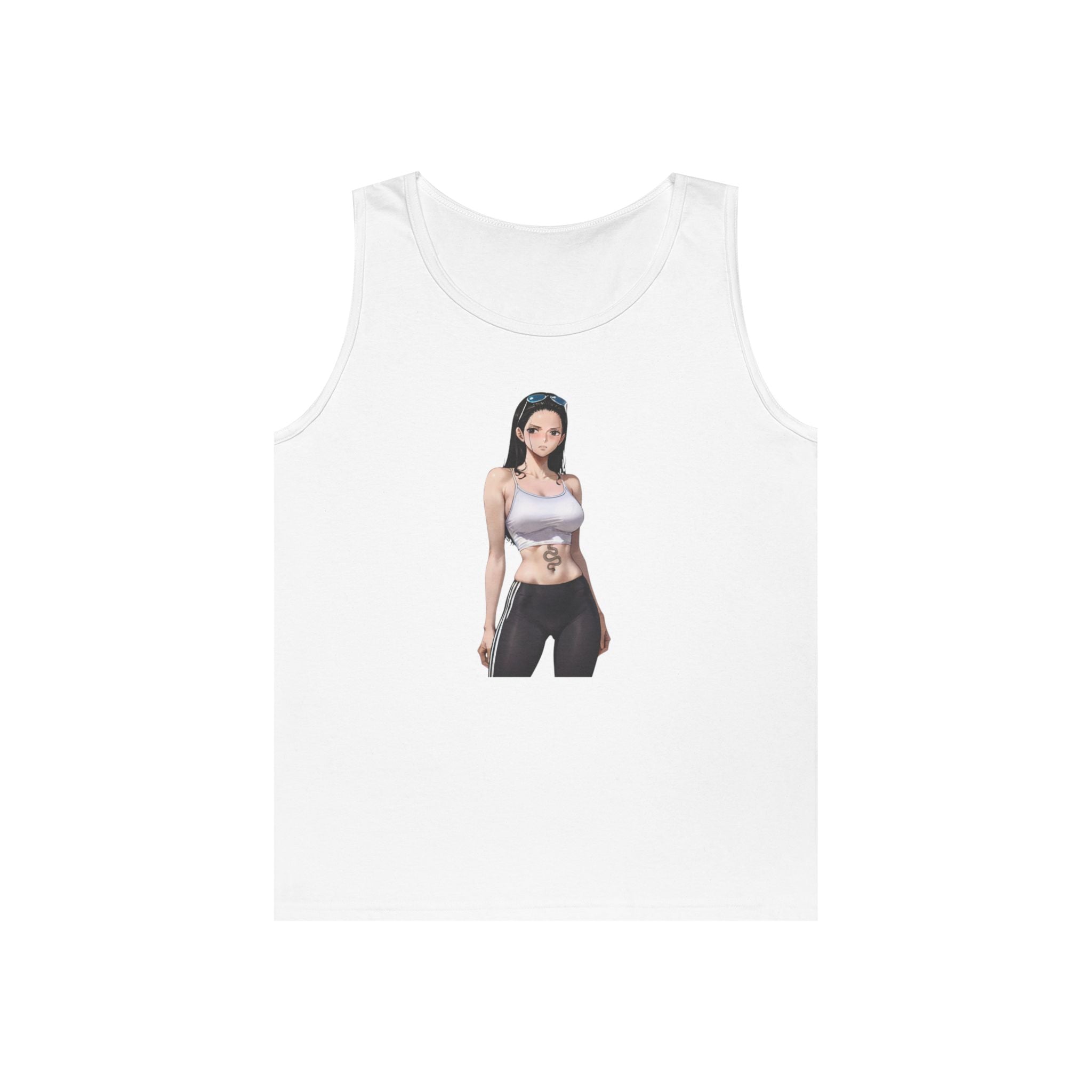 Nico Robin Sporty Snake Tattoo Anime Heavy Cotton Tank Top