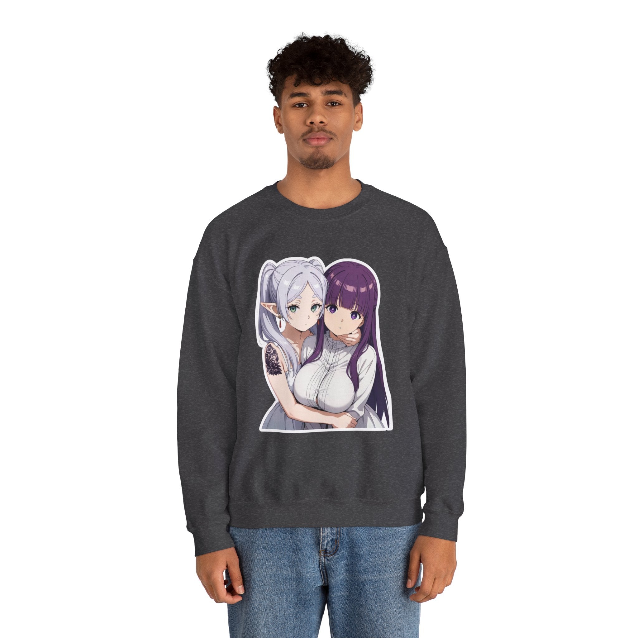 Fern x Frieren Waifu Unisex Heavy Blend™ Crewneck Sweatshirt