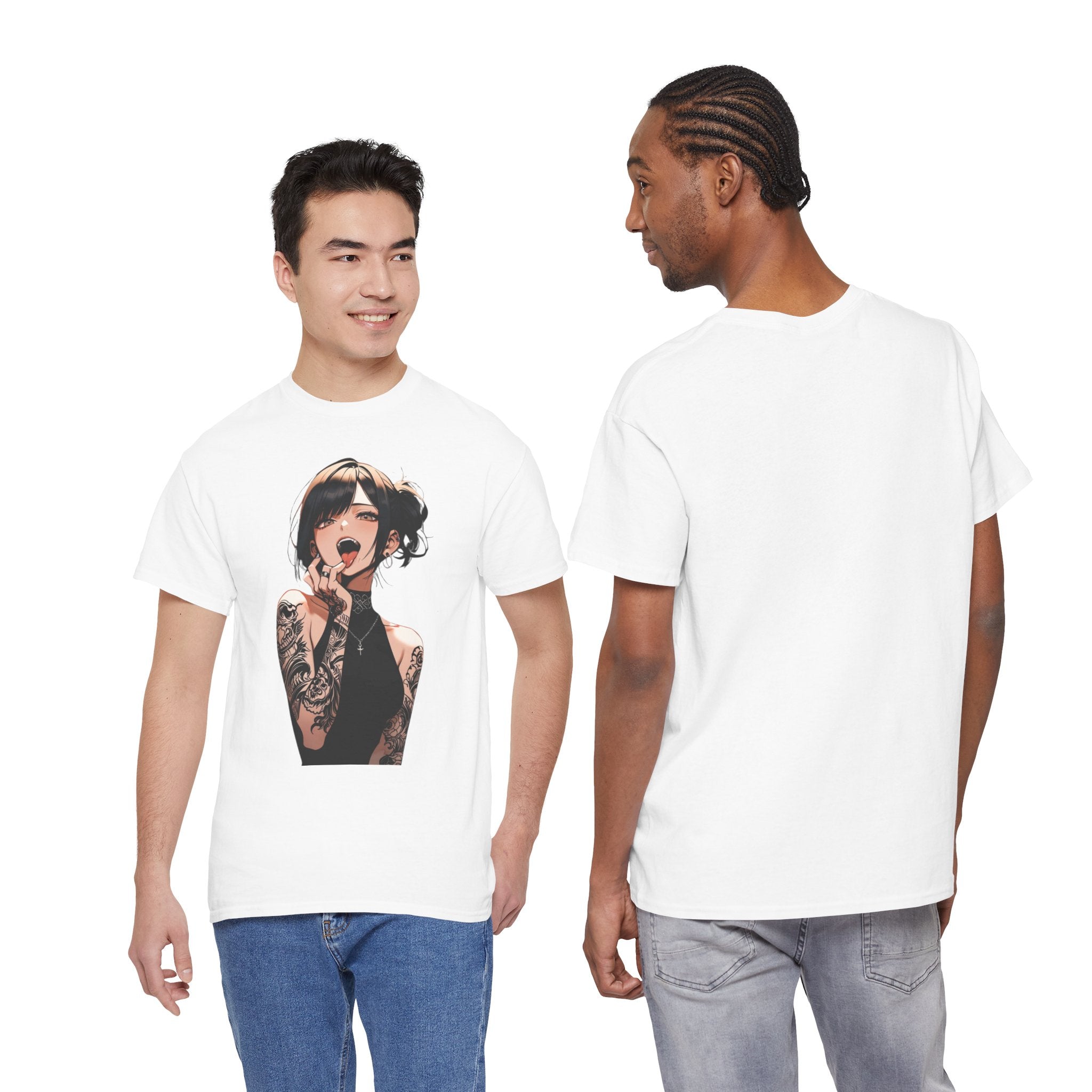 Gothic Himiko Toga Tattooed Ahegao Heavy Cotton Tee