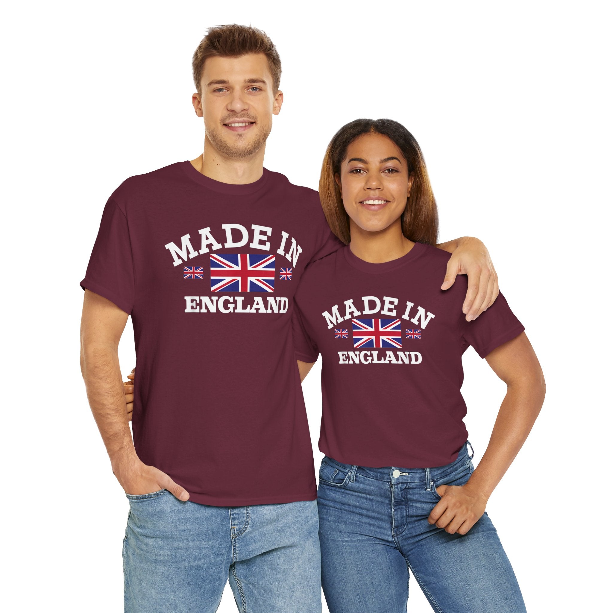 Made in England British Flag Union Jack Unisex Heavy Cotton Tee
