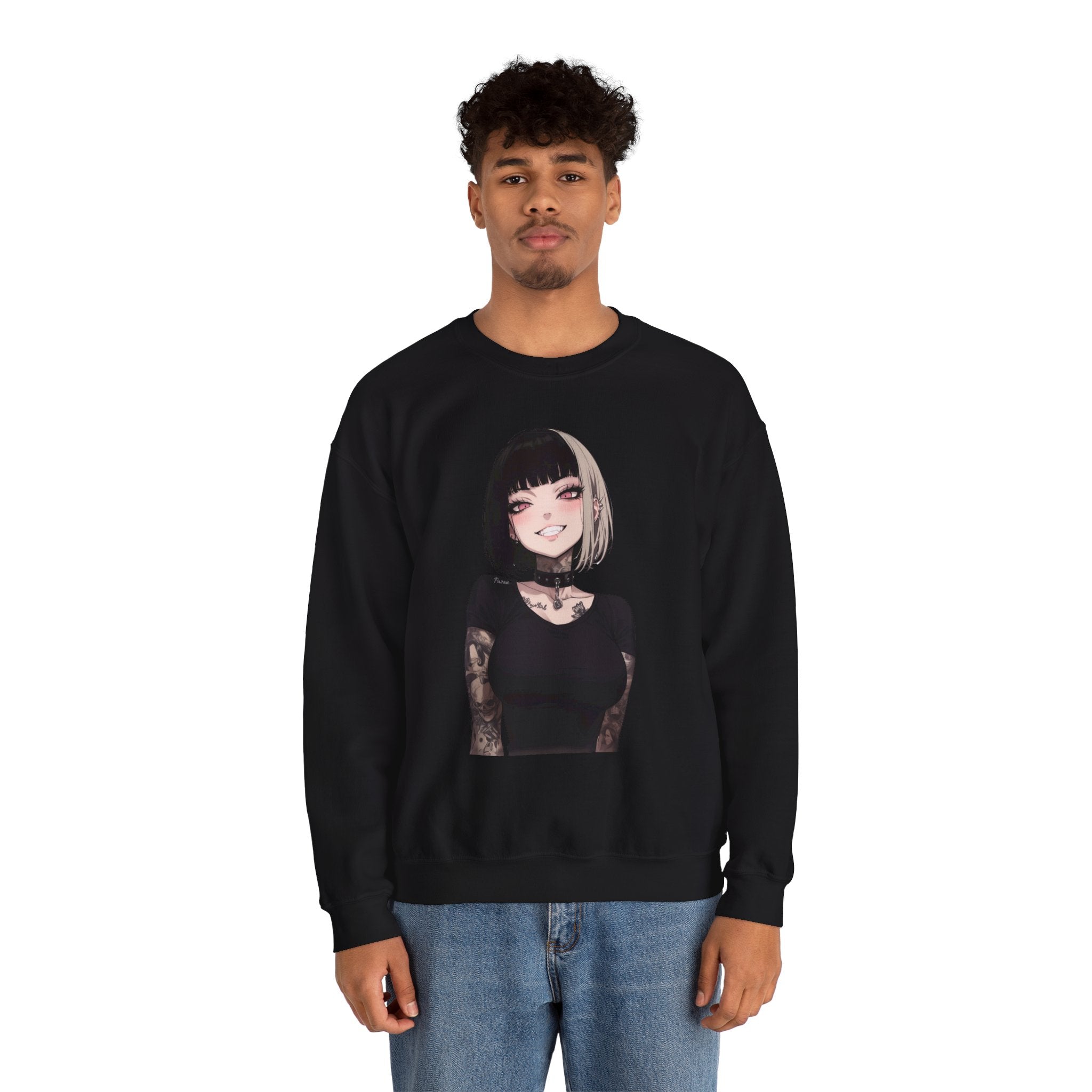Himiko Toga Gothic Tattooed Style Unisex Heavy Blend™ Crewneck Sweatshirt