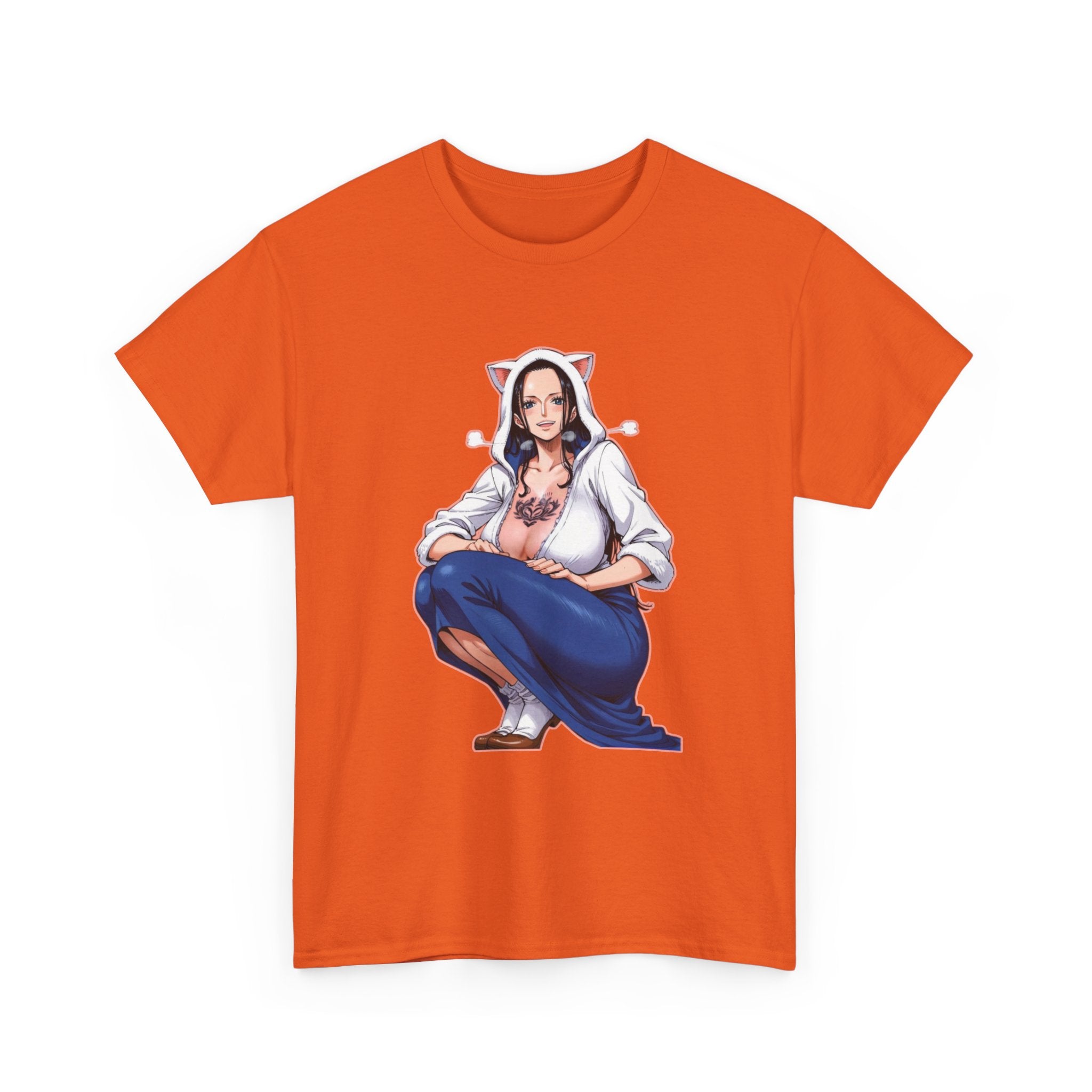 Nico Robin Catgirl Casual Anime Heavy Cotton Tee