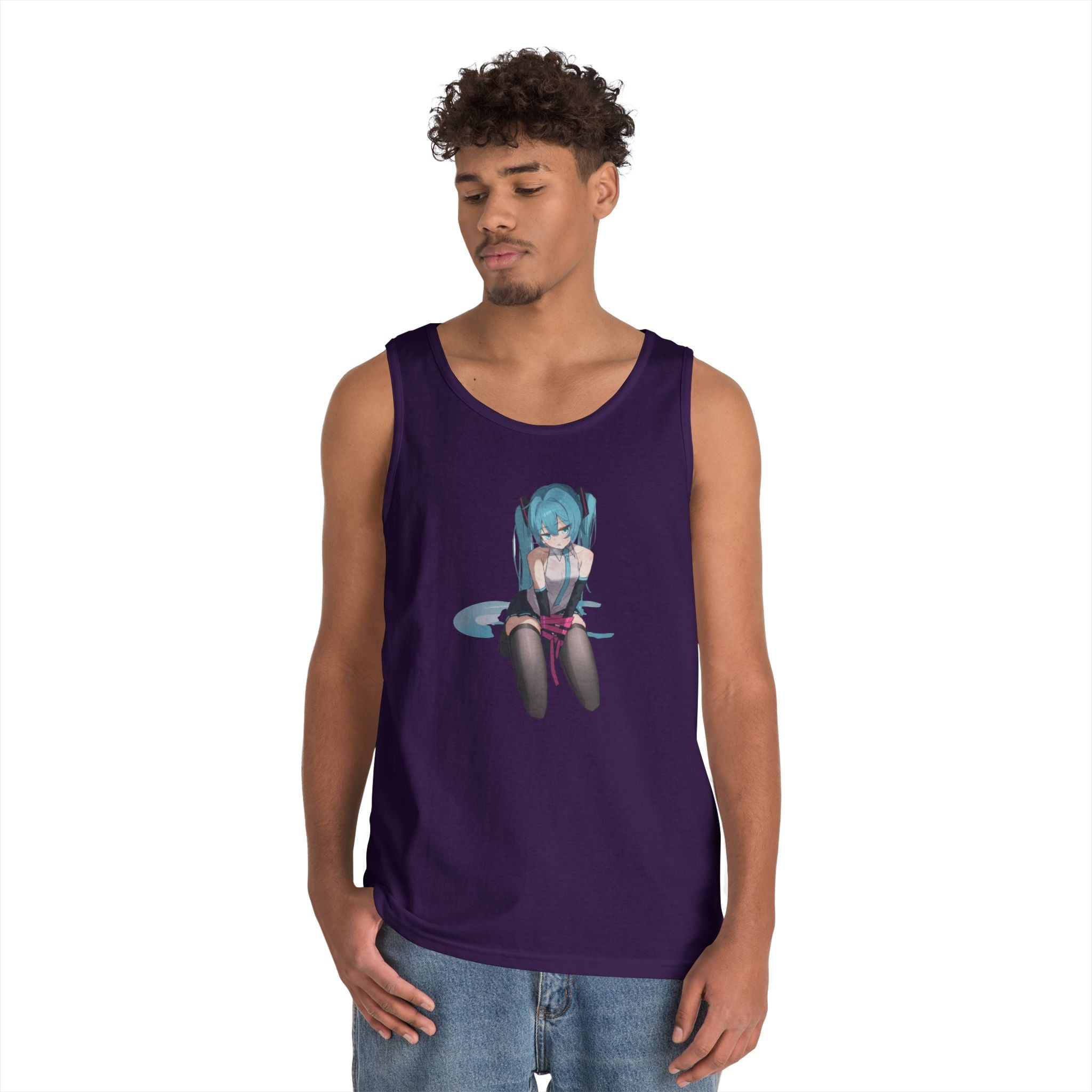 Hatsune Miku Bound Cute Anime Heavy Cotton Tank Top