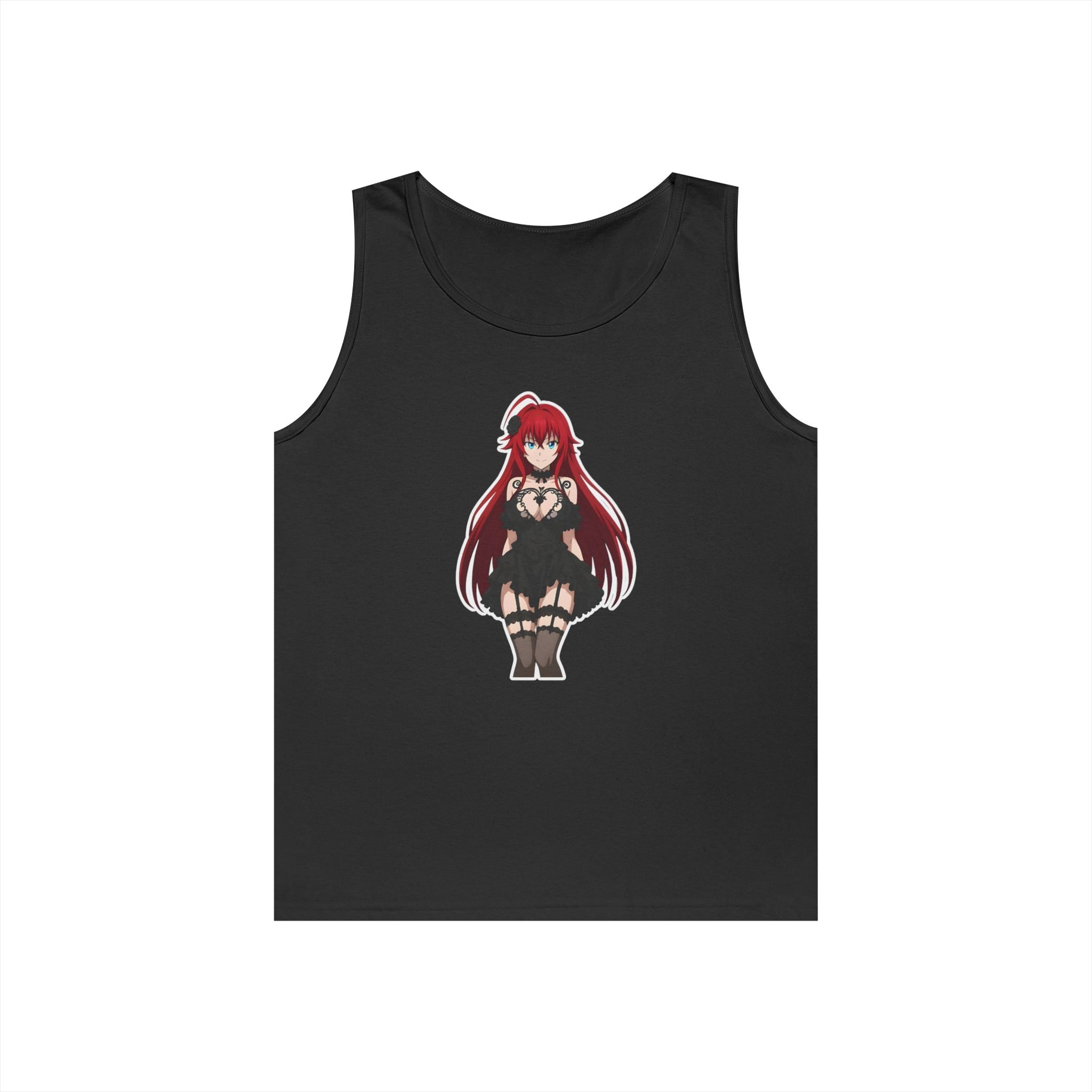 Rias Gremory Gothic Style Waifu Heavy Cotton Tank Top