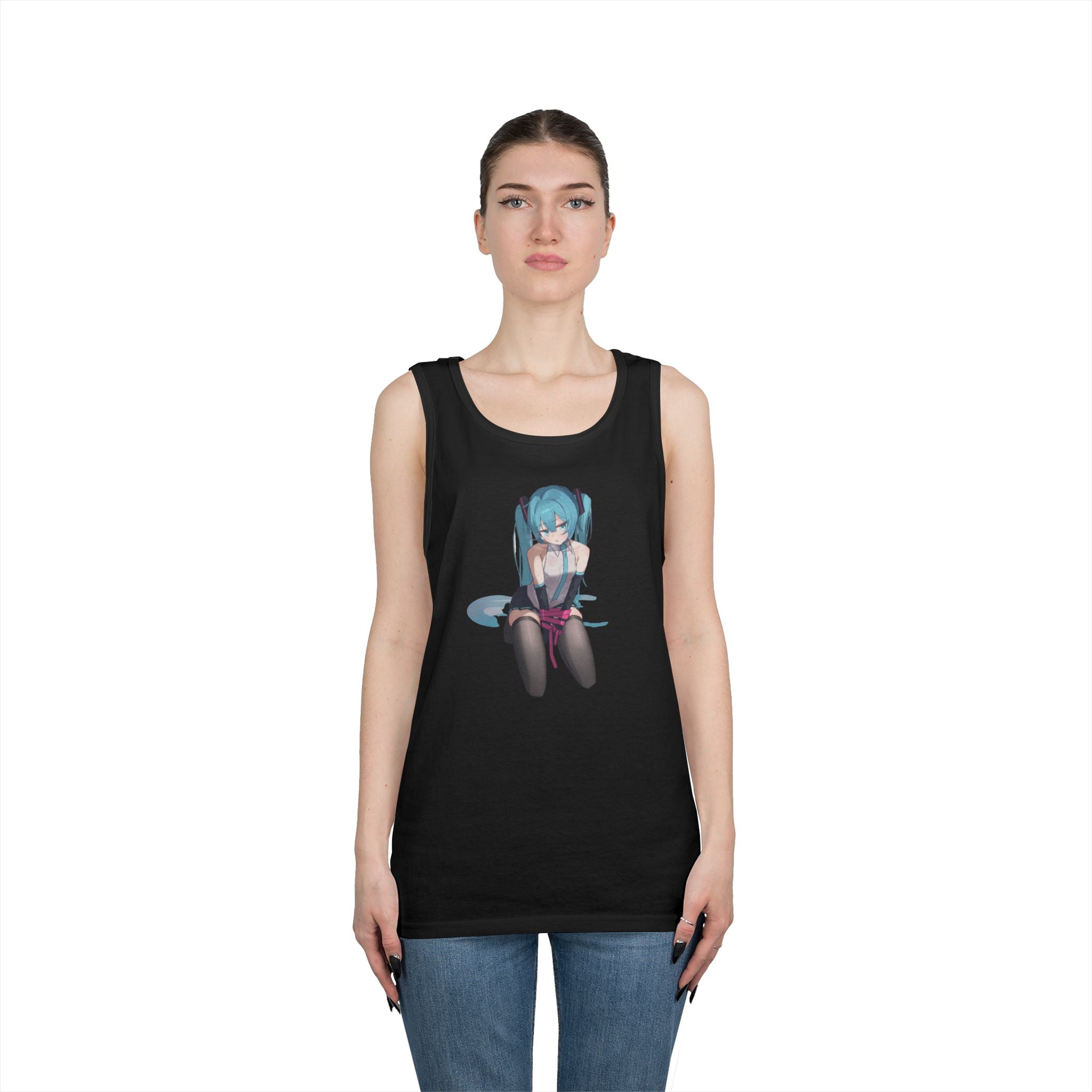 Hatsune Miku Bound Cute Anime Heavy Cotton Tank Top