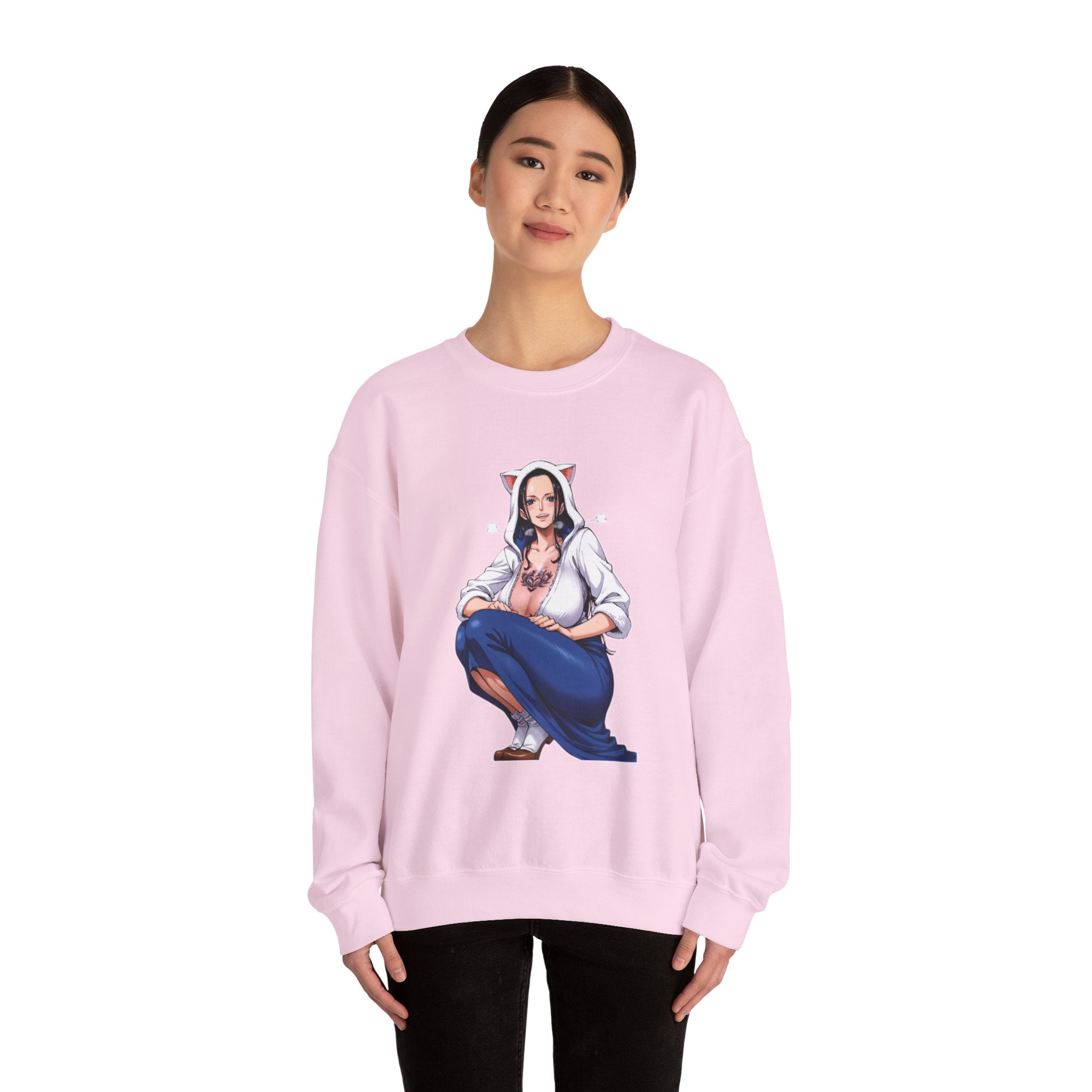 Nico Robin Catgirl Casual Anime Unisex Heavy Blend™ Crewneck Sweatshirt