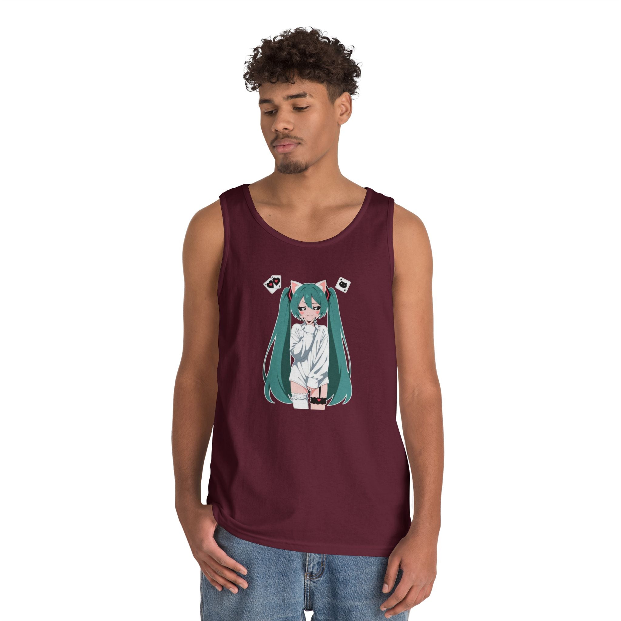 Hatsune Miku Catgirl Cute Heavy Cotton Tank Top