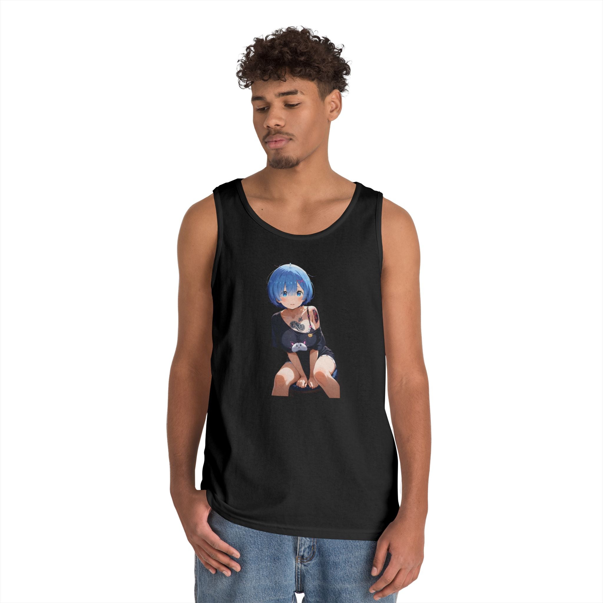 Sexy Rem Tattooed Heavy Cotton Tank Top