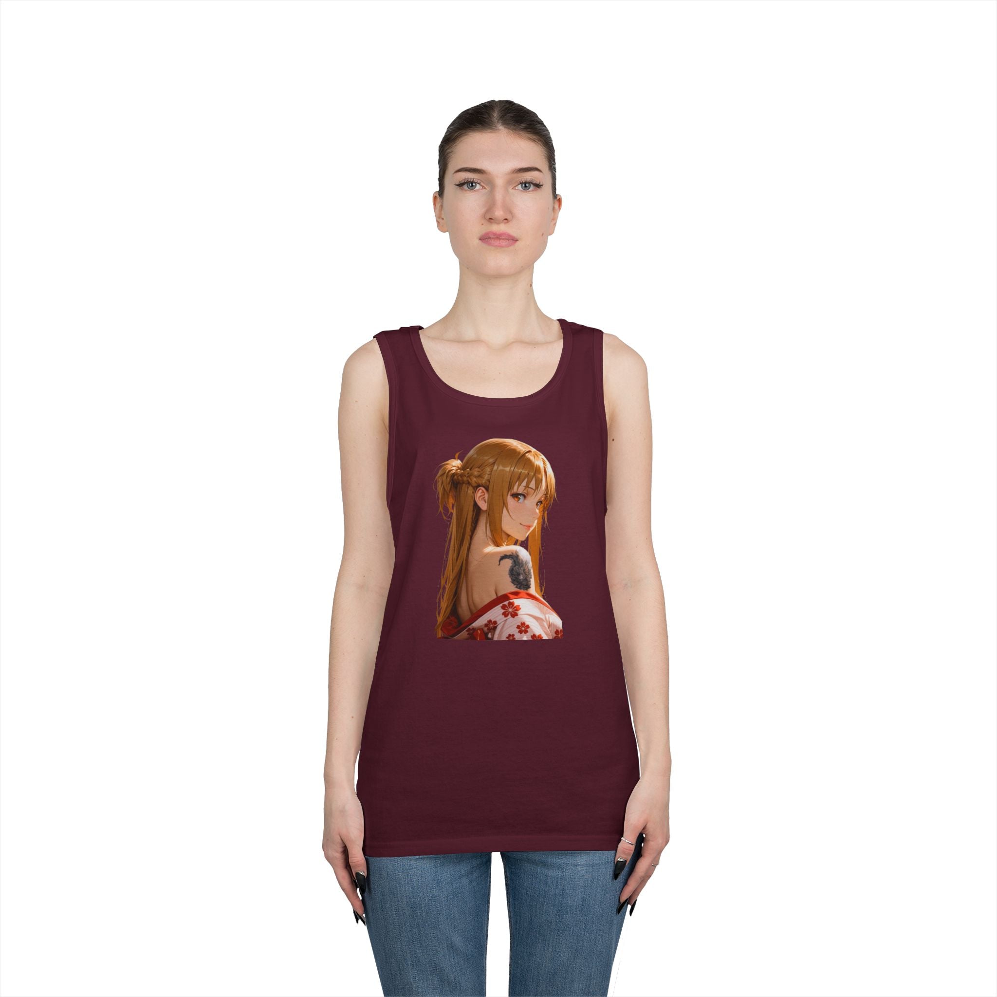 Asuna Kimono Tattoo Heavy Cotton Tank Top