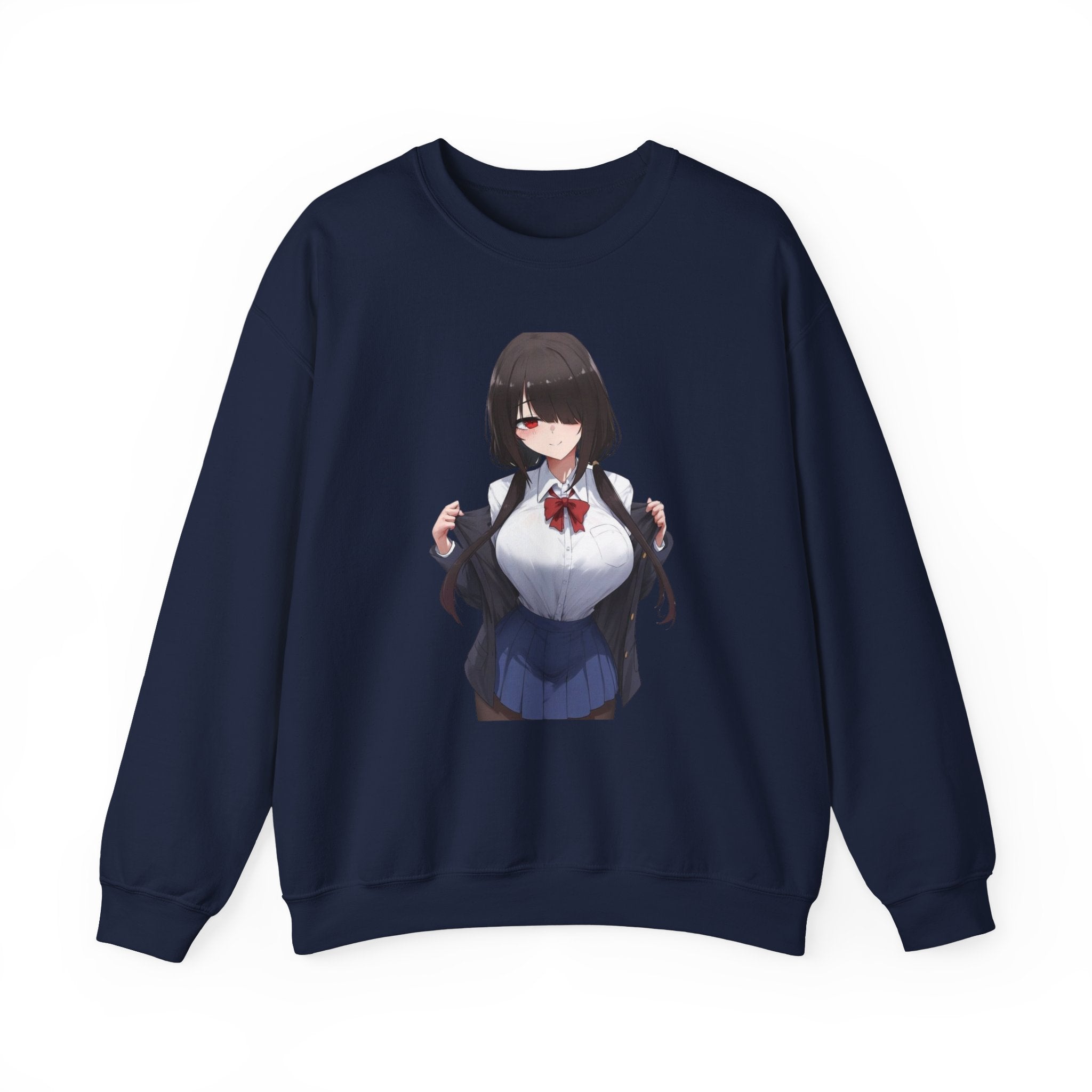 Tokisaki Kurum Schoolgirl Gothic Seductive Unisex Heavy Blend™ Crewneck Sweatshirt