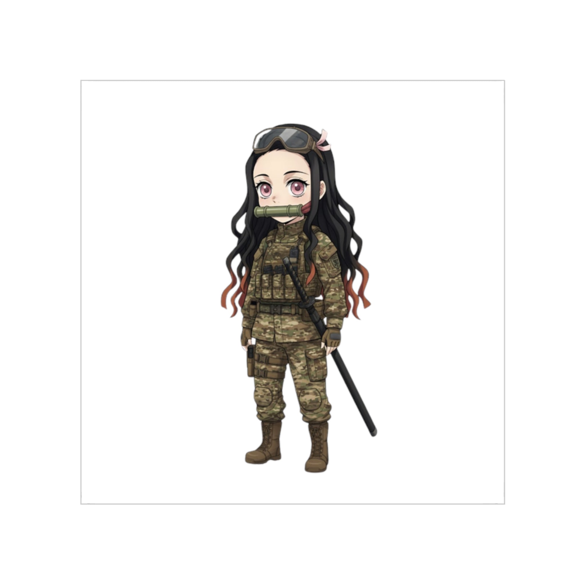 Nezuko Cute Tactical Sticker