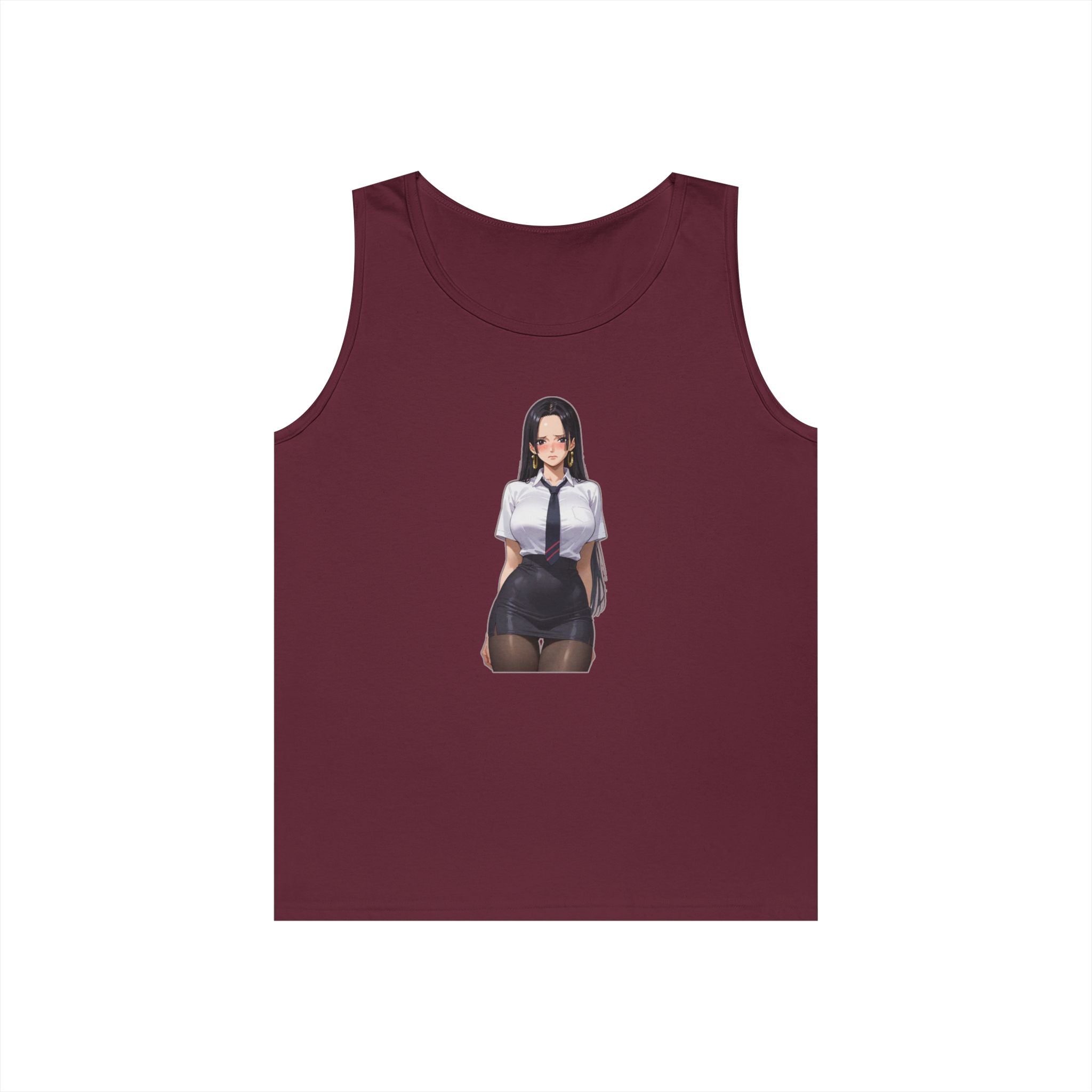 Nico Robin Office Lady Blushing Heavy Cotton Tank Top