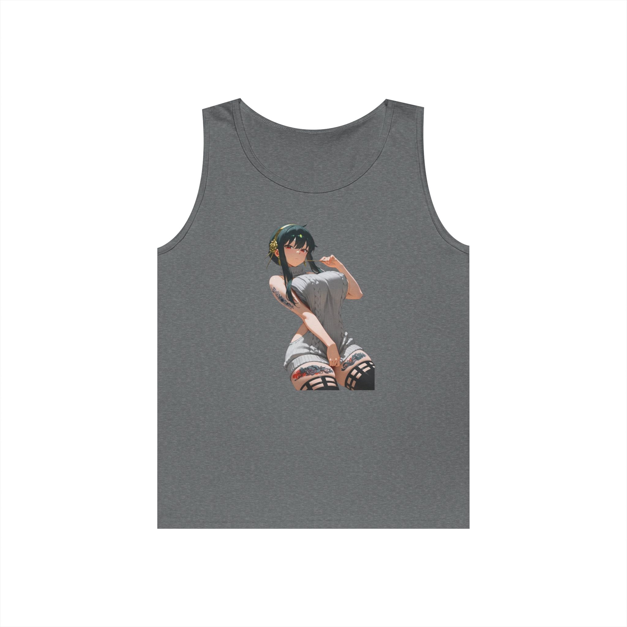 Yor Forger Sexy Tattooed Anime Heavy Cotton Tank Top