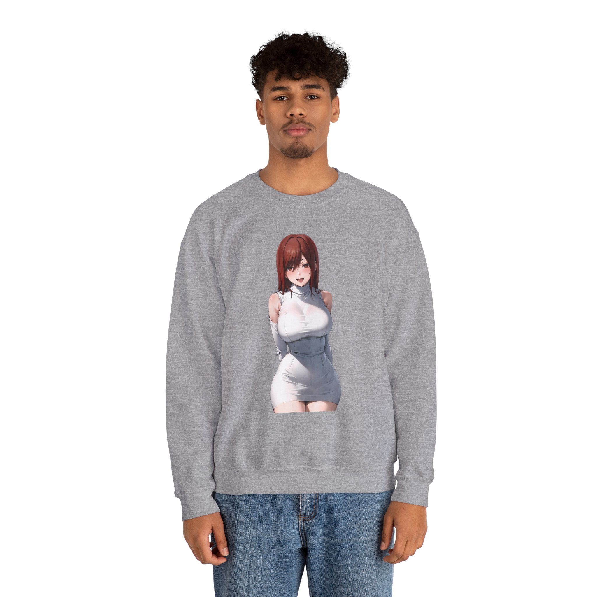 Ezra Scarlet Charming White Dress Anime Unisex Heavy Blend™ Crewneck Sweatshirt