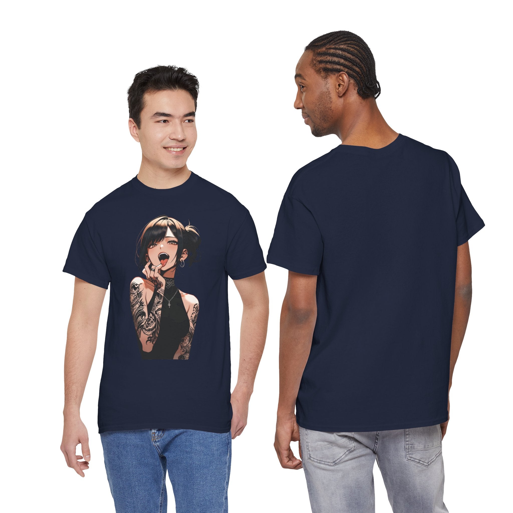 Gothic Himiko Toga Tattooed Ahegao Heavy Cotton Tee