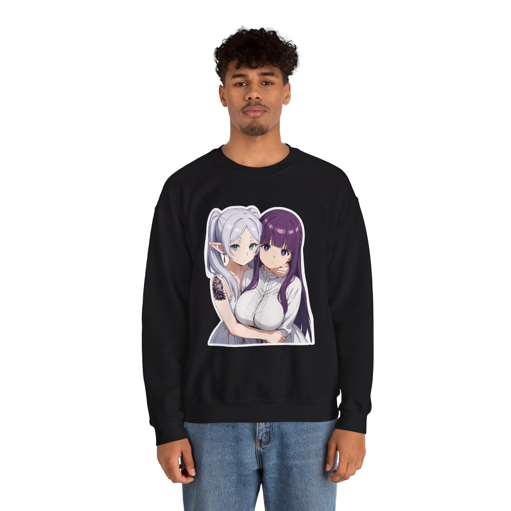 Fern x Frieren Waifu Unisex Heavy Blend™ Crewneck Sweatshirt