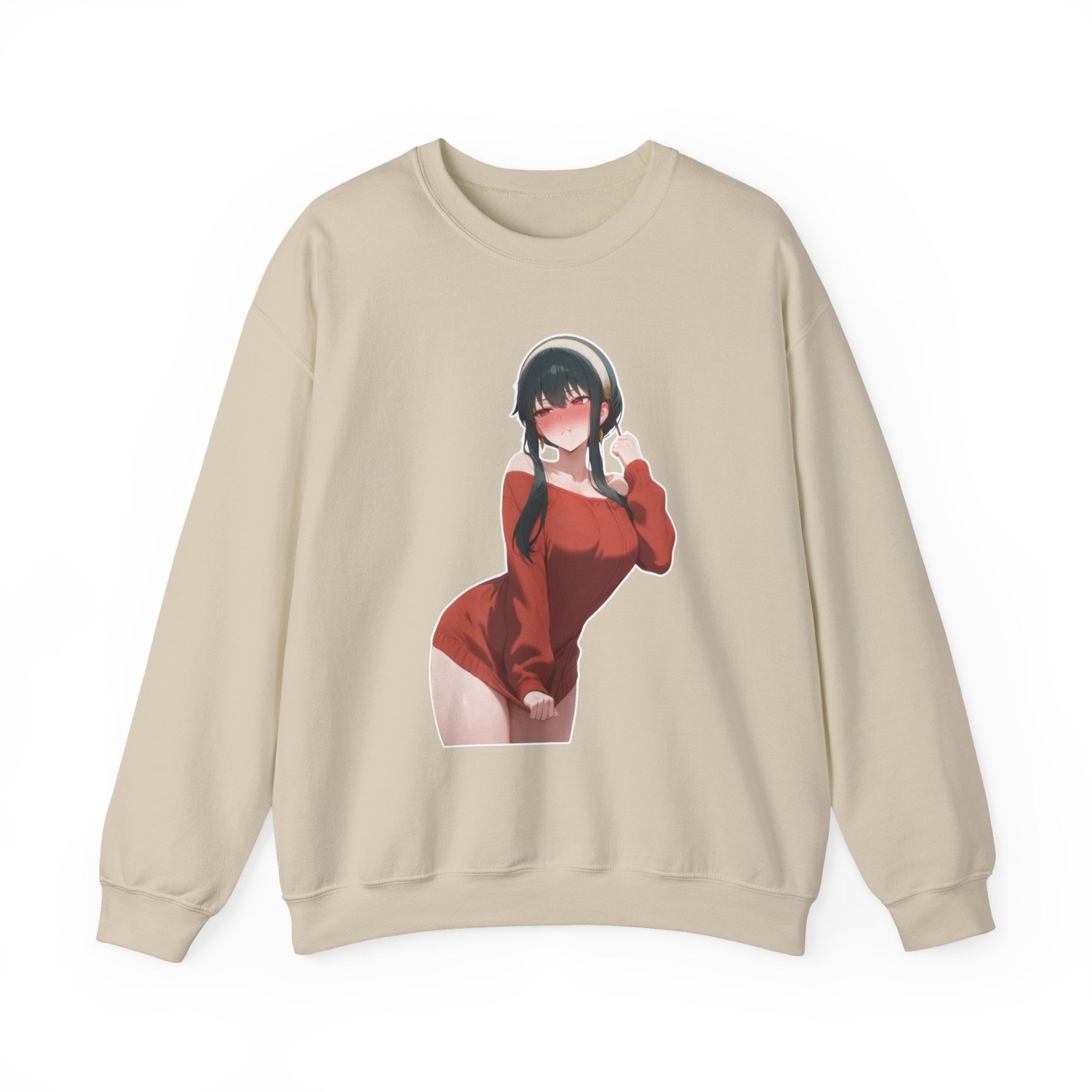 Yor Forger Blushing Waifu Unisex Heavy Blend™ Crewneck Sweatshirt