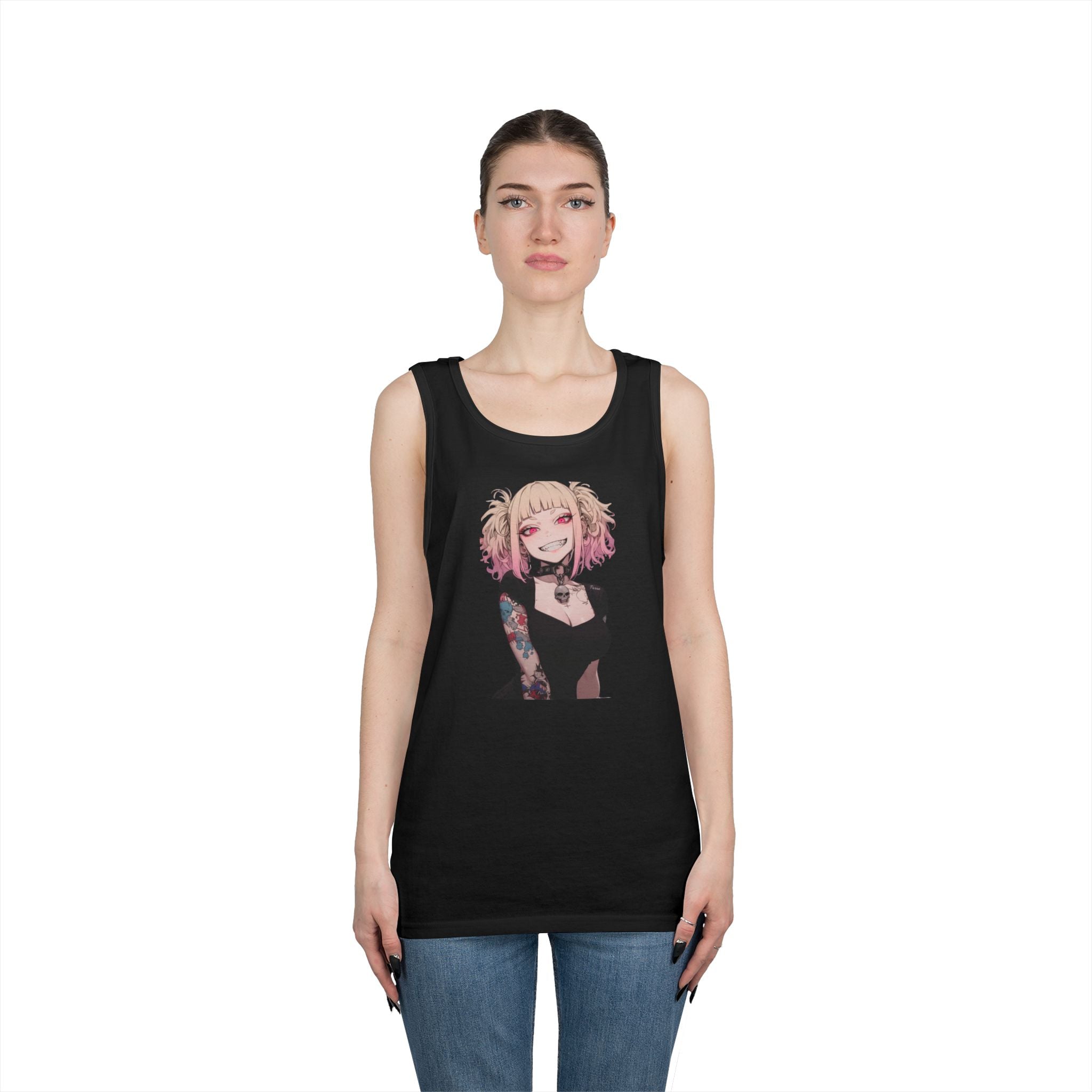 Gothic Himiko Toga Tattooed Crazy Heavy Cotton Tank Top
