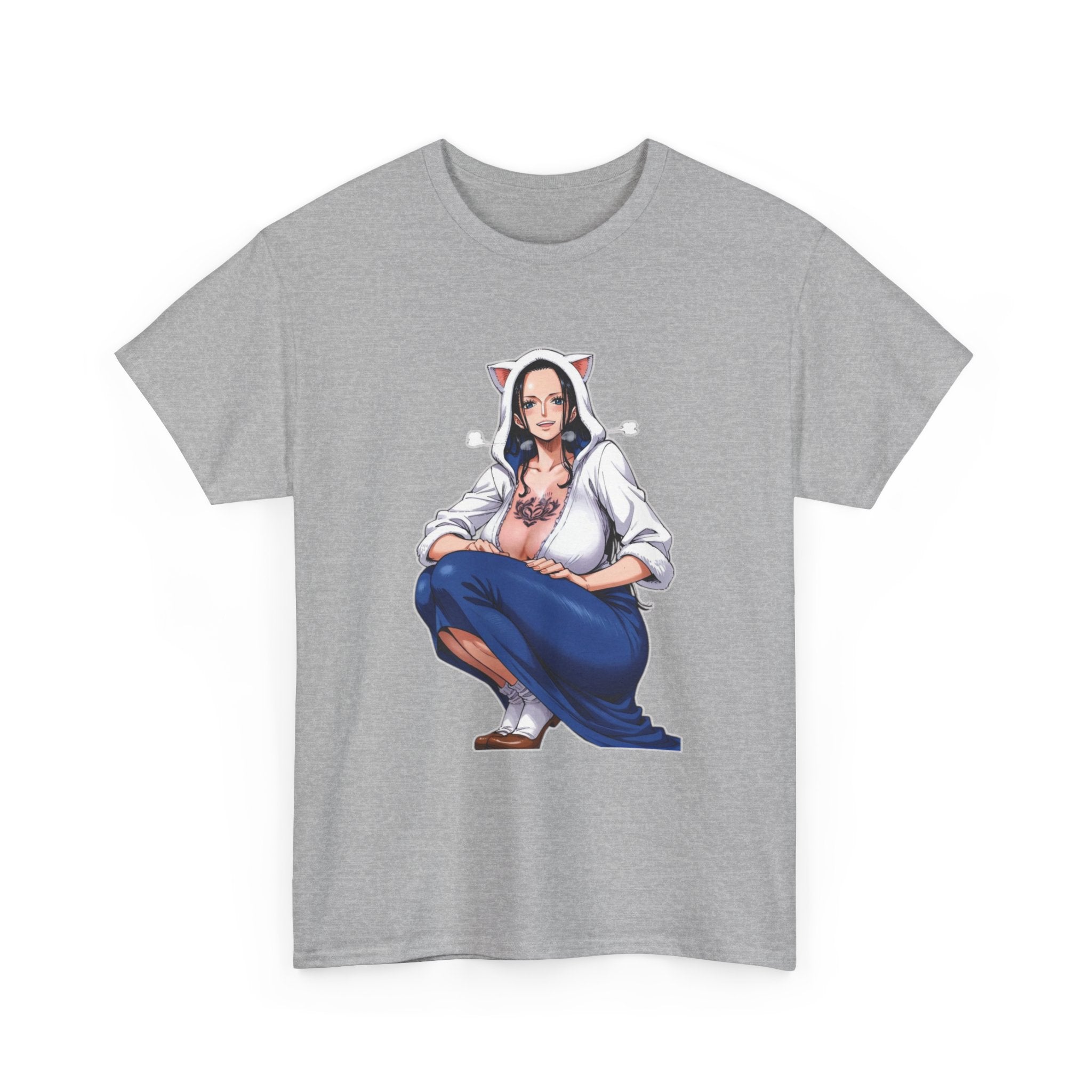 Nico Robin Catgirl Casual Anime Heavy Cotton Tee