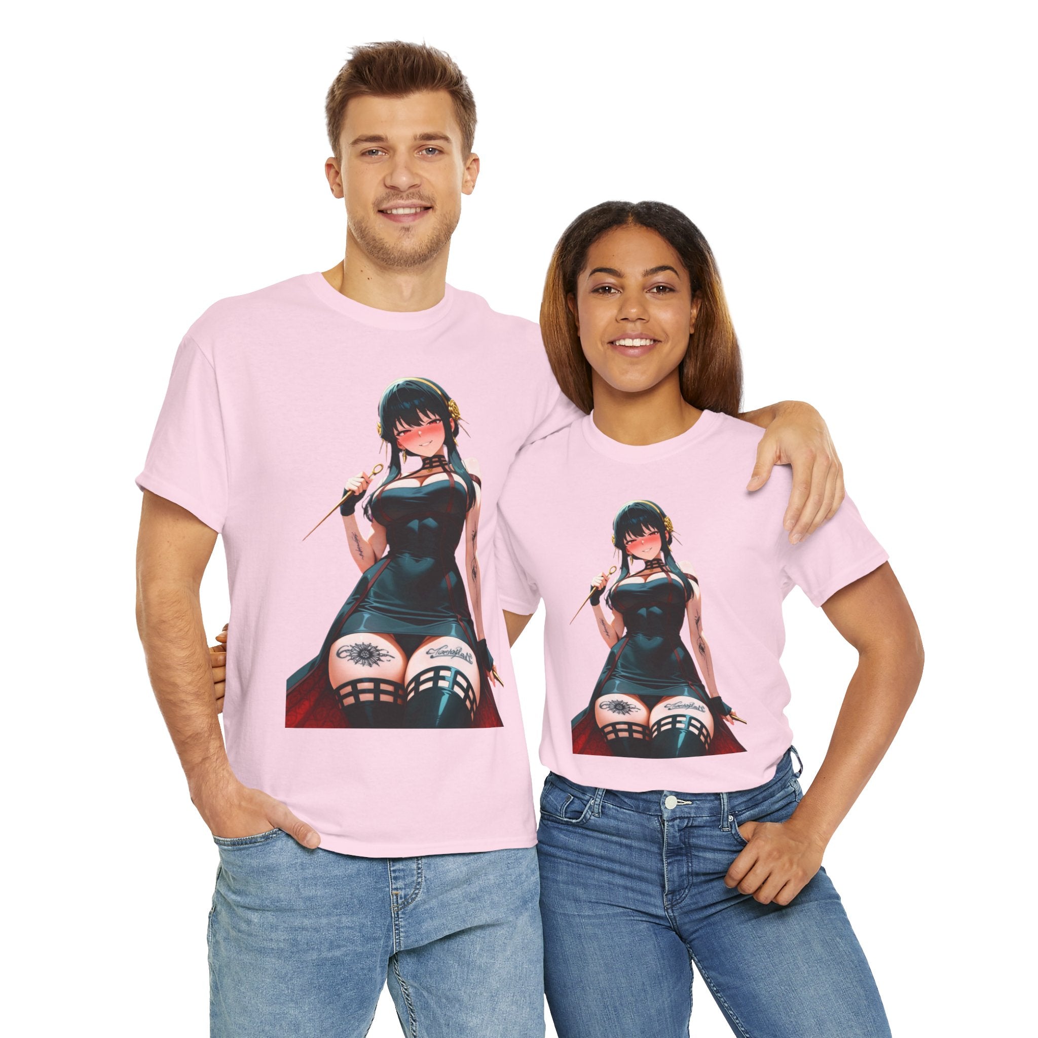 Yor Forger Assassin Gothic Tattooed Unisex Heavy Cotton Tee