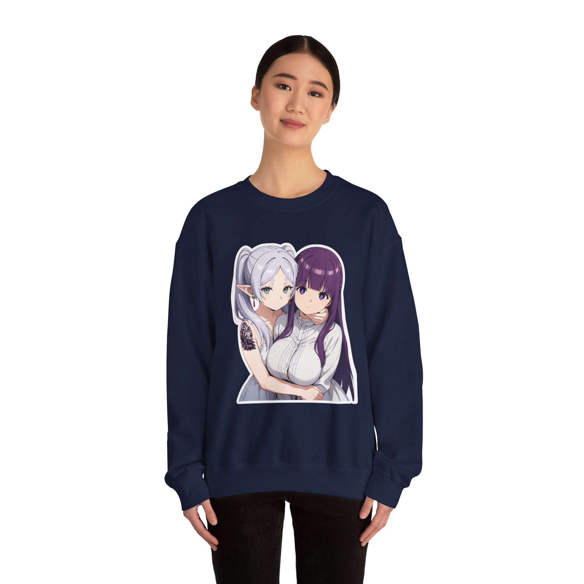 Fern x Frieren Waifu Unisex Heavy Blend™ Crewneck Sweatshirt
