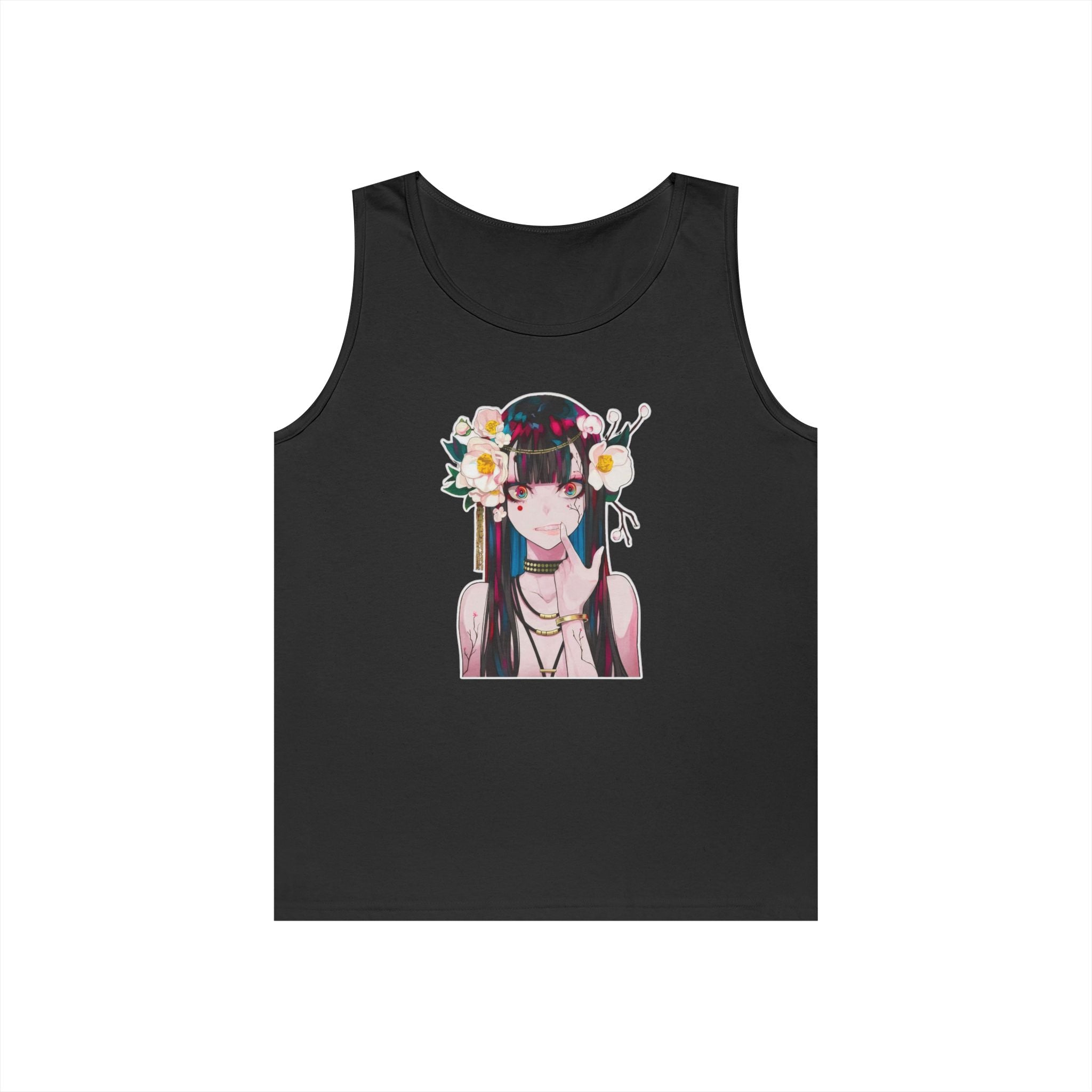 Vampire Girl Dark Fantasy Heavy Cotton Tank Top