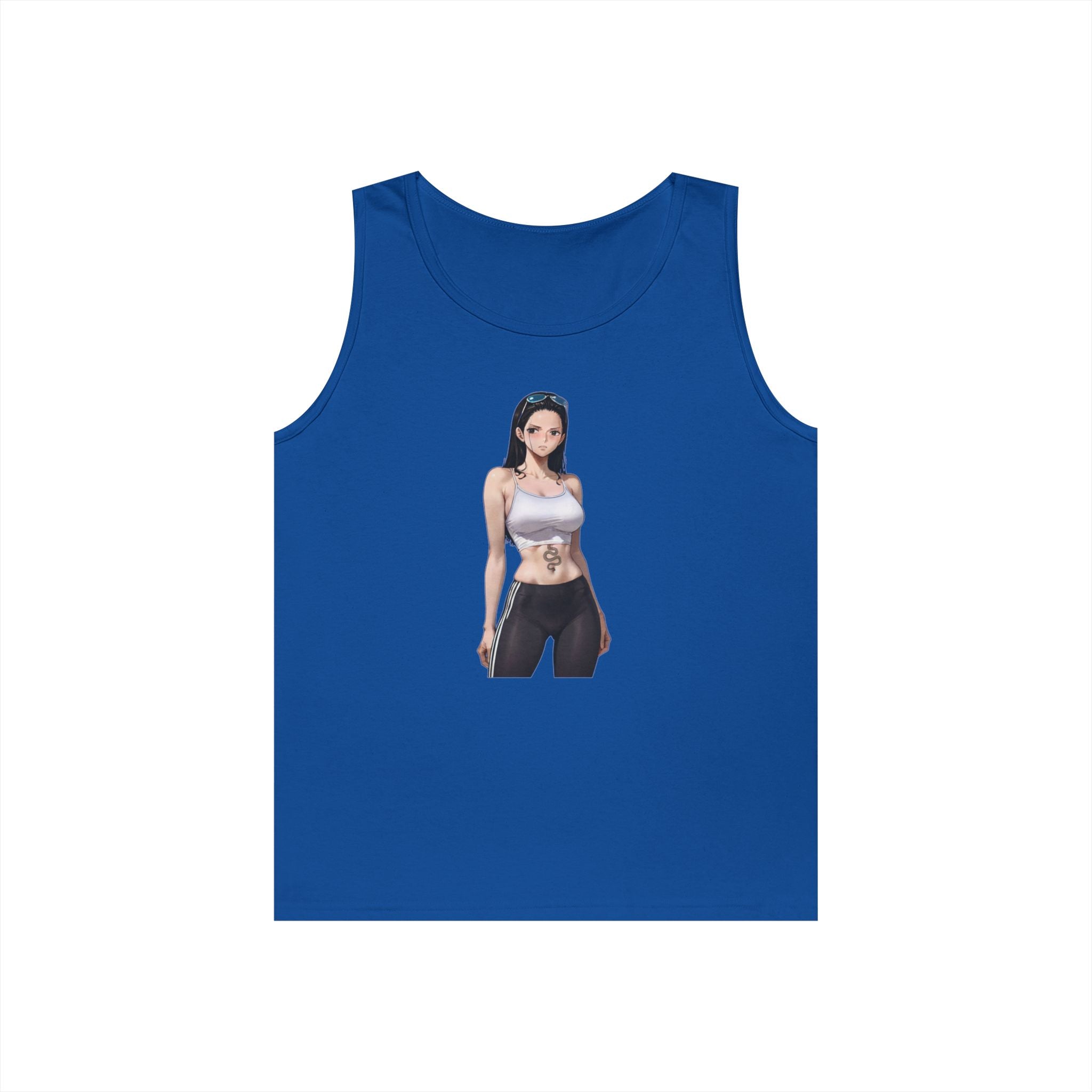 Nico Robin Sporty Snake Tattoo Anime Heavy Cotton Tank Top