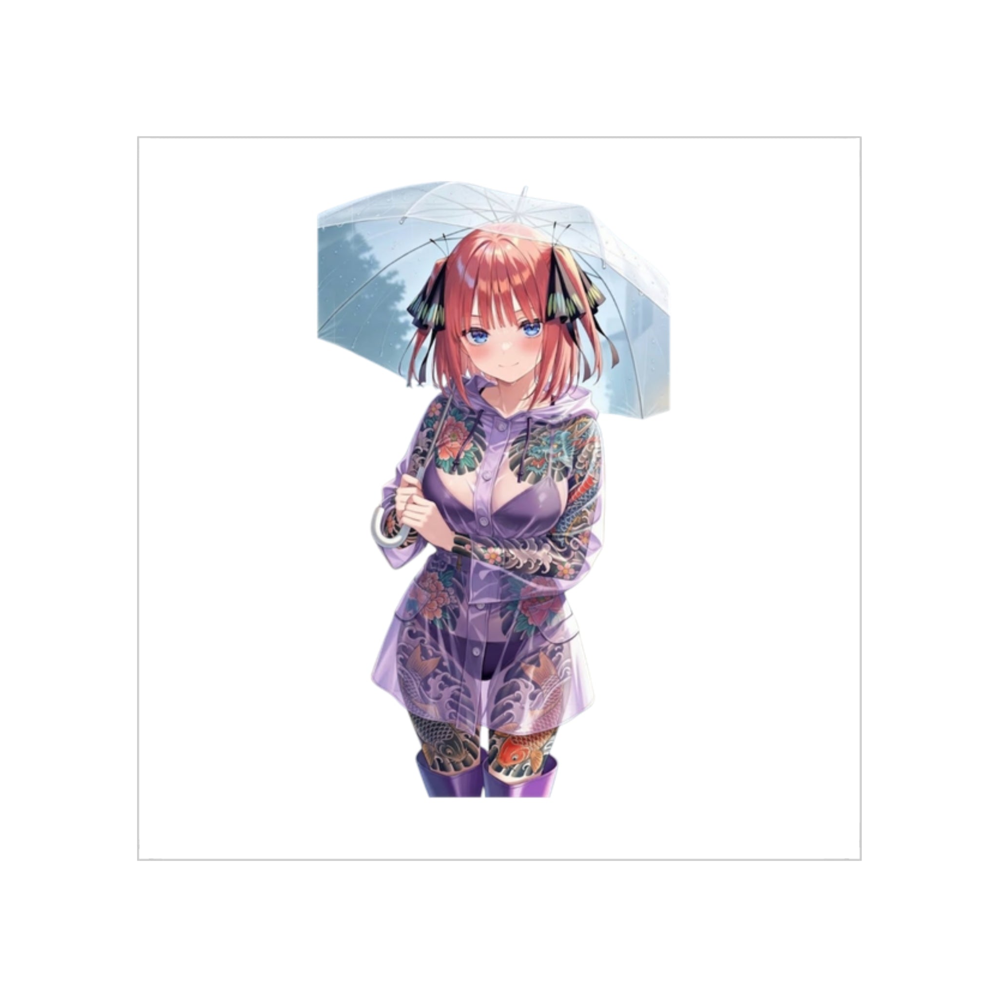 Nino Nakano Tattoo Rain Waifu Sticker