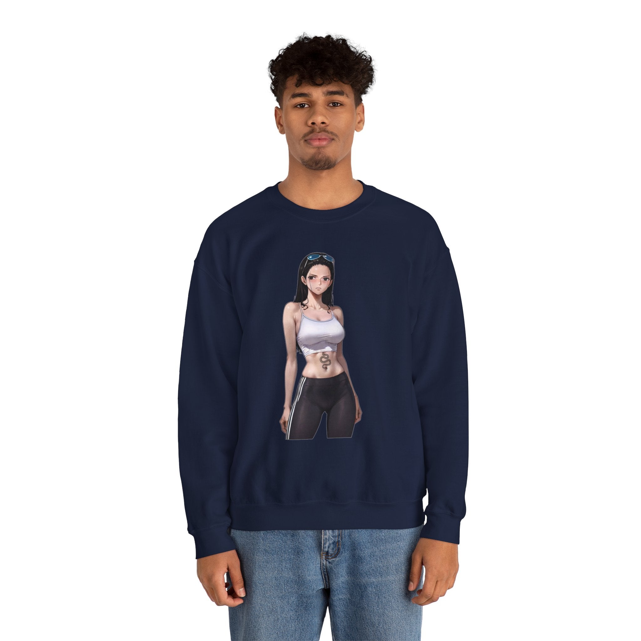 Copy of Nico Robin Catgirl Casual Anime Unisex Heavy Blend™ Crewneck Sweatshirt