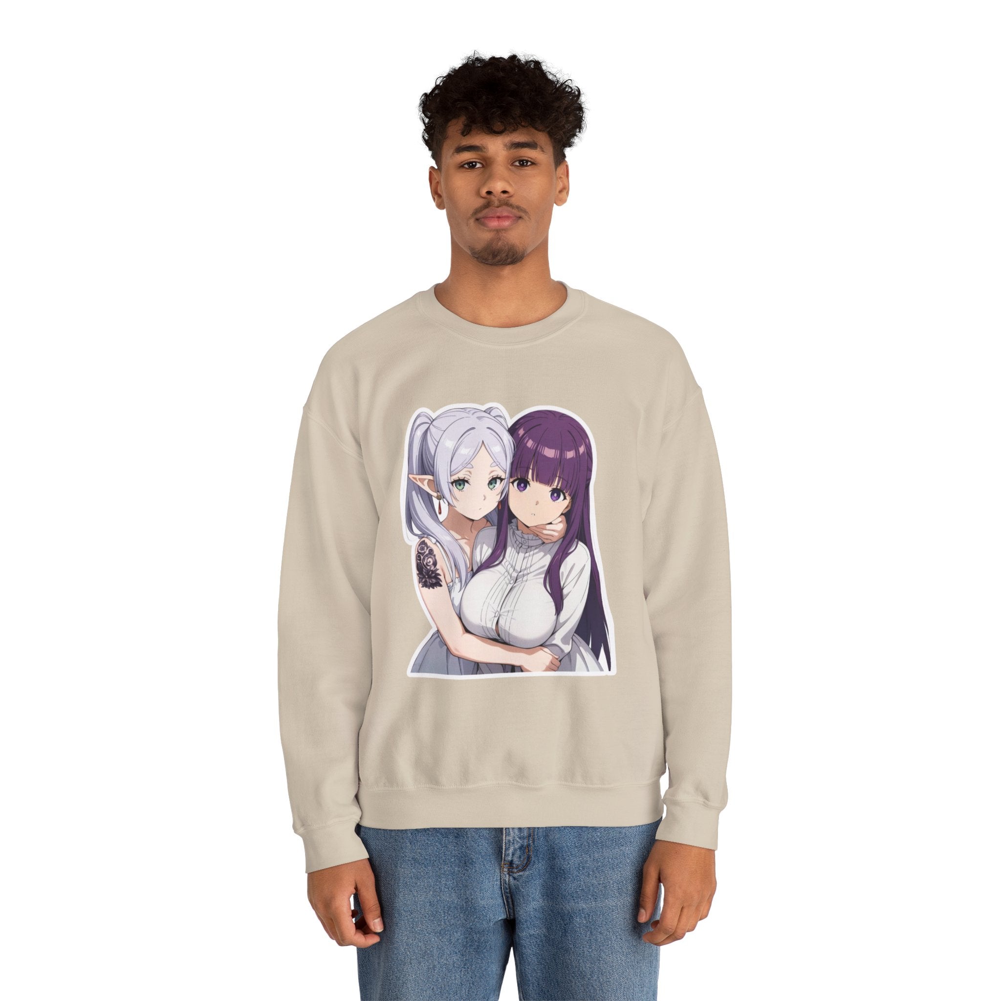 Fern x Frieren Waifu Unisex Heavy Blend™ Crewneck Sweatshirt