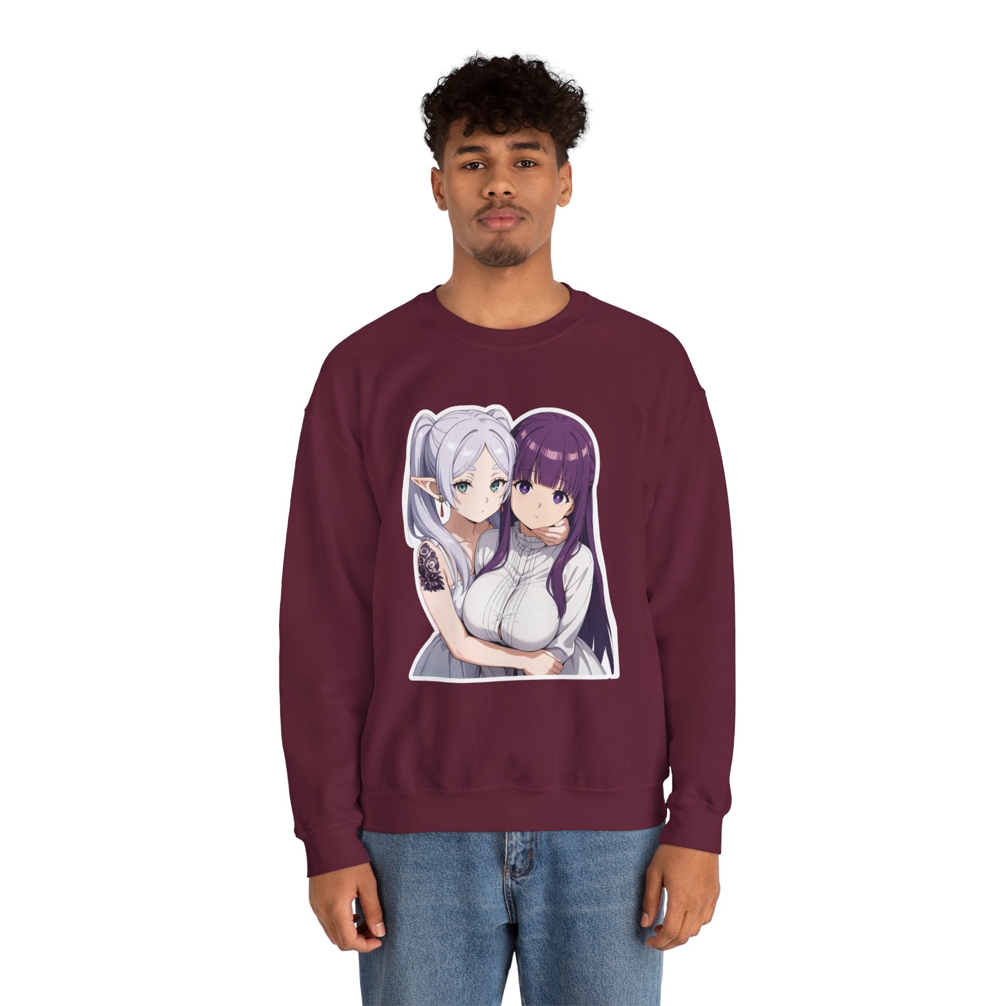 Fern x Frieren Waifu Unisex Heavy Blend™ Crewneck Sweatshirt