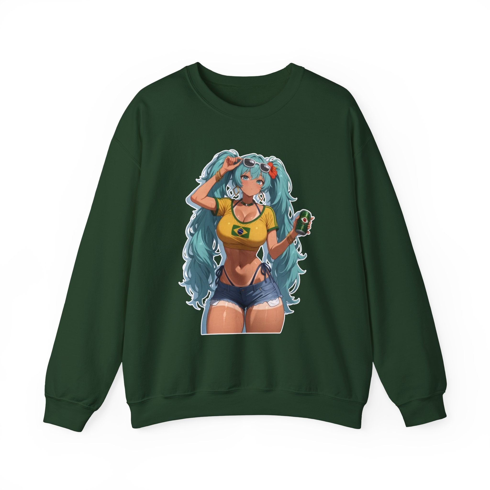 Hatsune Miku Brazil Girl Unisex Heavy Blend™ Crewneck Sweatshirt
