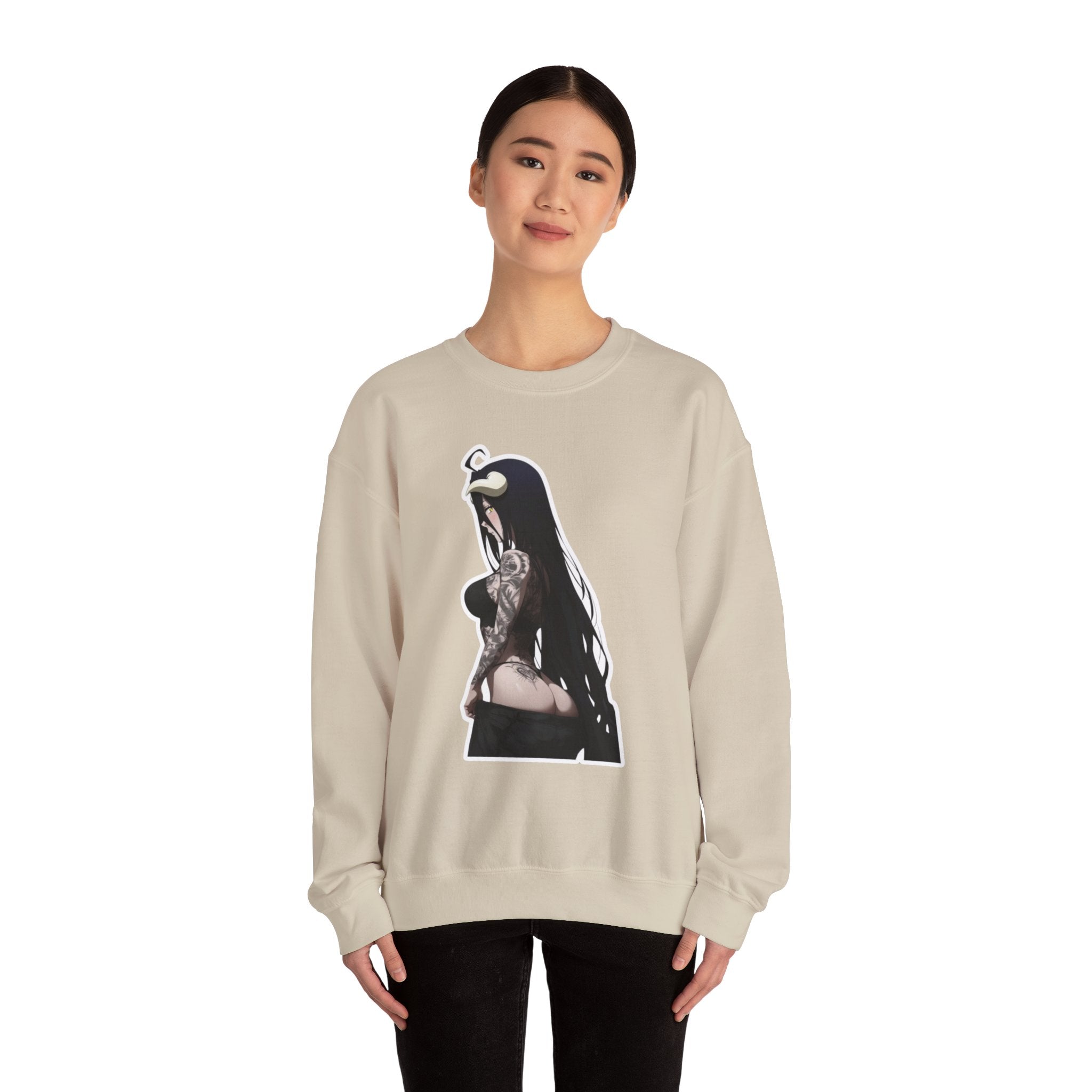 Albedo From Overlord Gothic Tattooed Unisex Heavy Blend™ Crewneck Sweatshirt