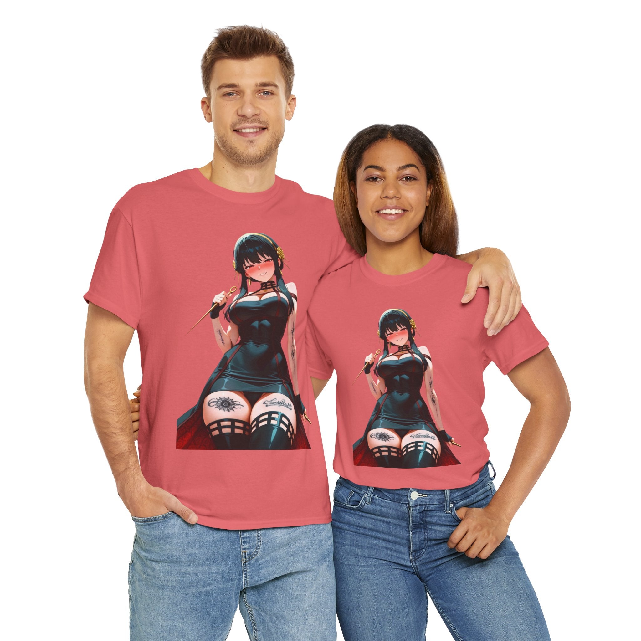Yor Forger Assassin Gothic Tattooed Unisex Heavy Cotton Tee