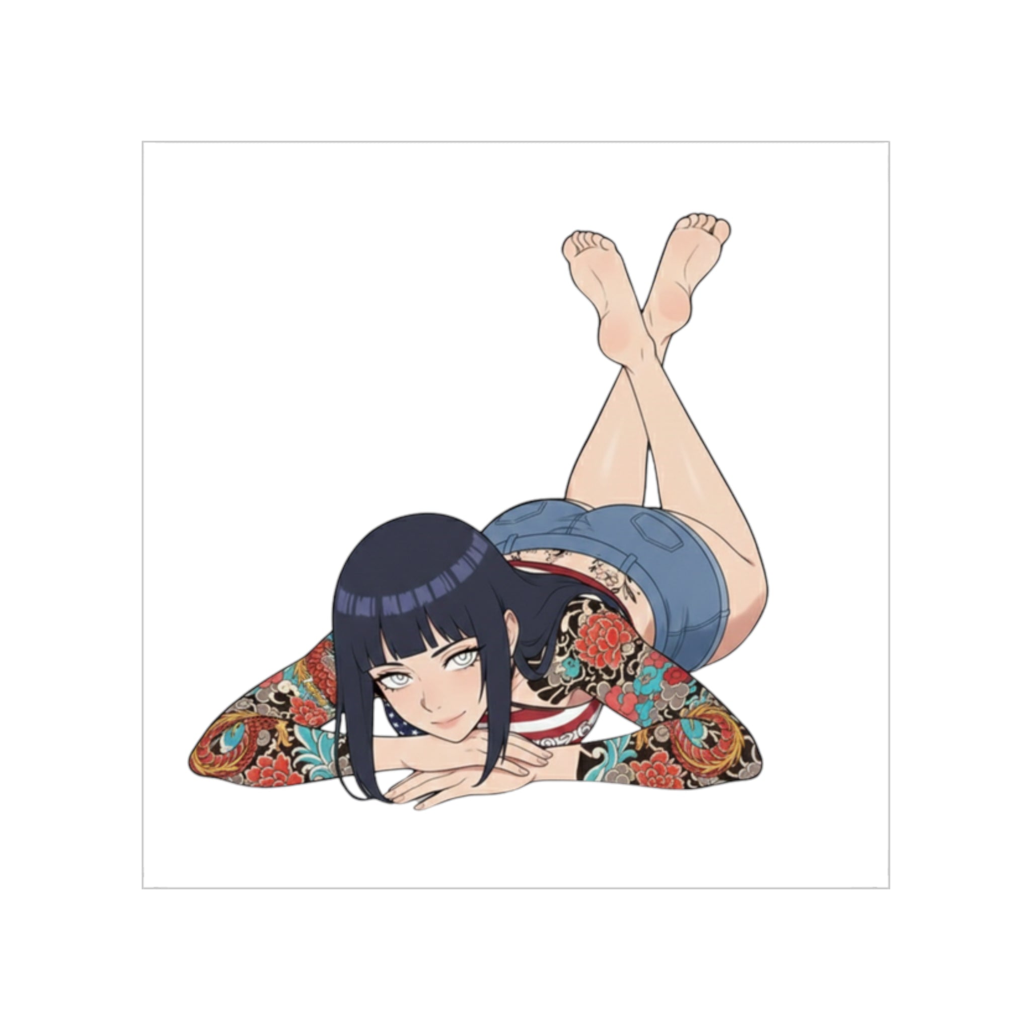 Hyuga Hinata Lie Tattoo Waifu Sticker